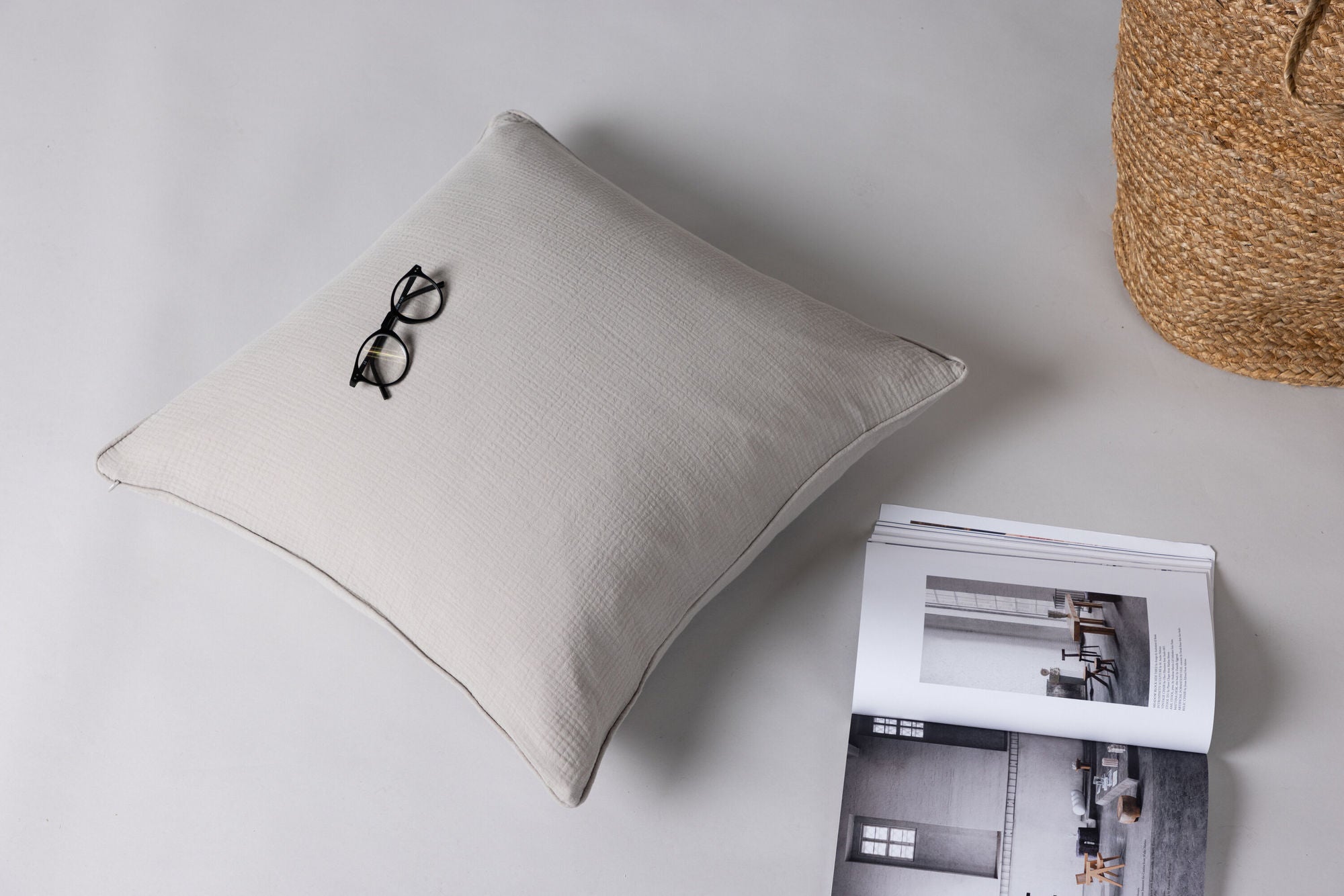 Venture Home Tyra Cushion Cover Cotton Gauze - Grey 60x60