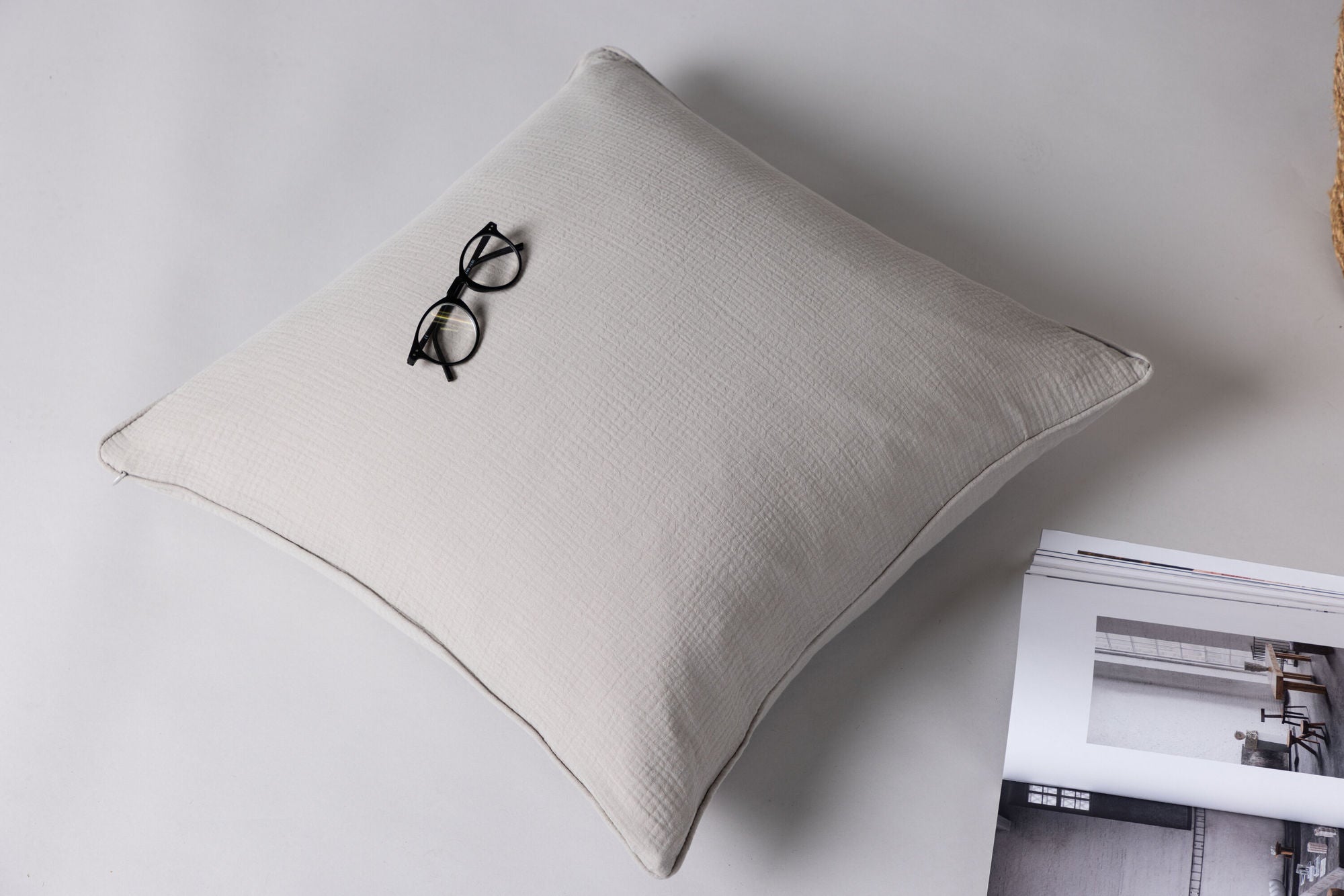 Venture Home Tyra Cushion Cover Cotton Gauze - Grey 60x60