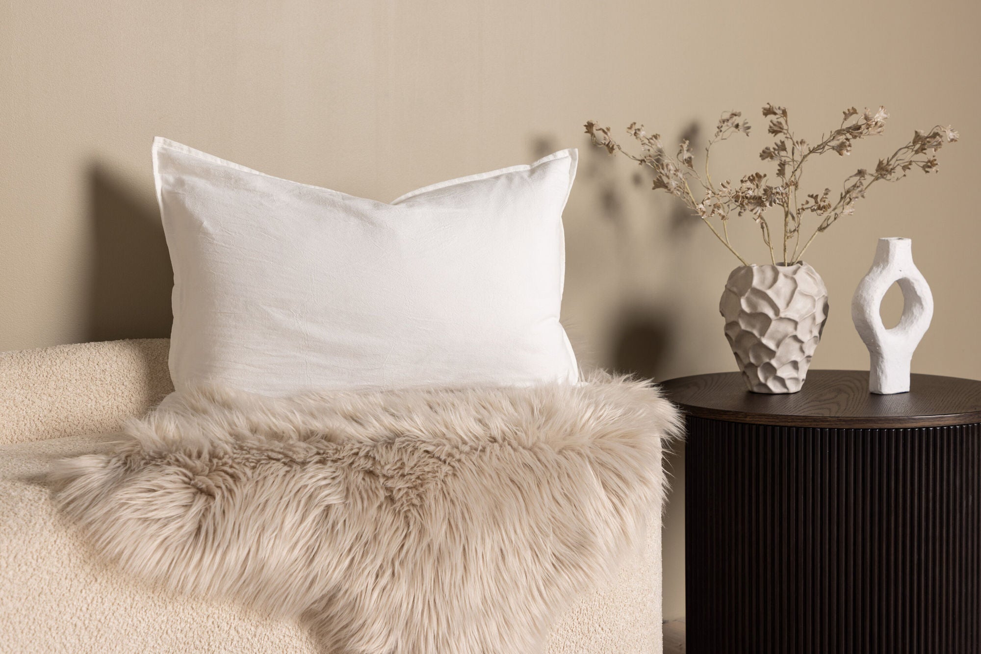 Venture Home Ronja Cushion Cover Washed Cotton - White / 40x60