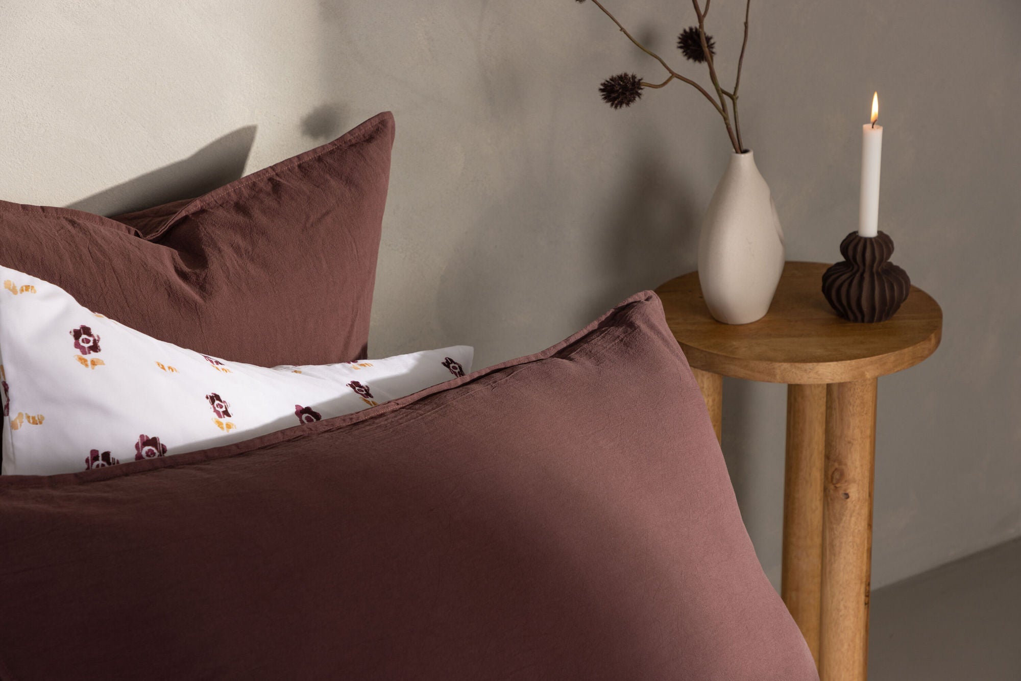 Venture Home Ronja Cushion Cover Washed Cotton - Brown / 50x90