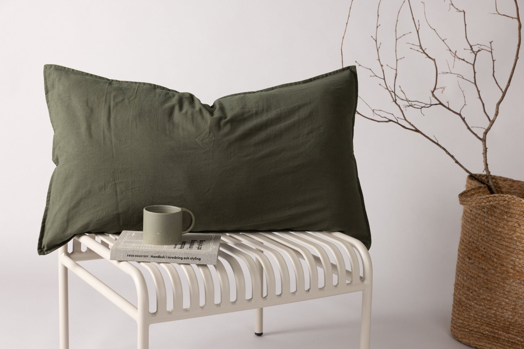 Venture Home Ronja Cushion Cover Washed Cotton - Green / 50x90