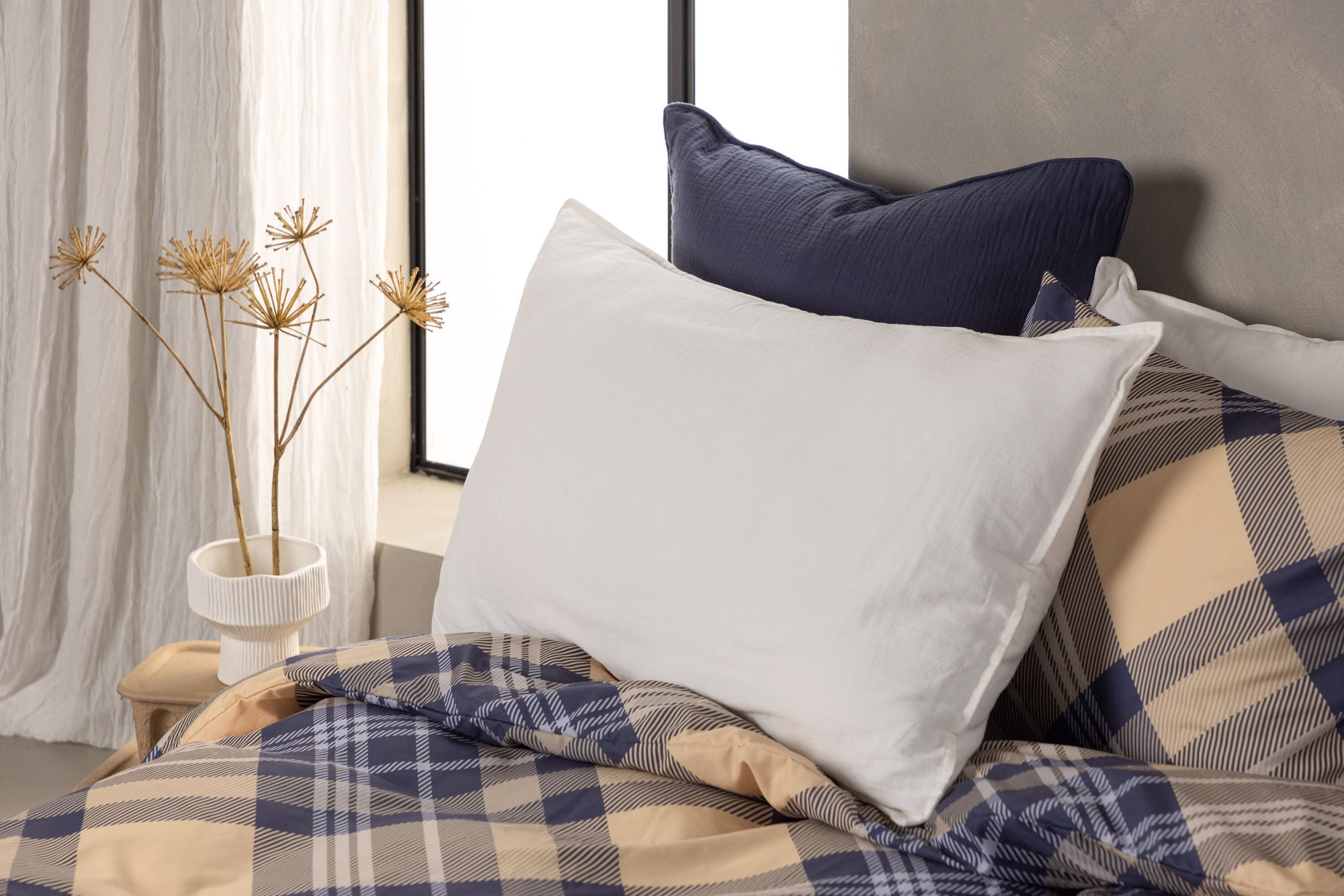 Venture Home Ronja Cushion Cover Washed Cotton - White / 50x90