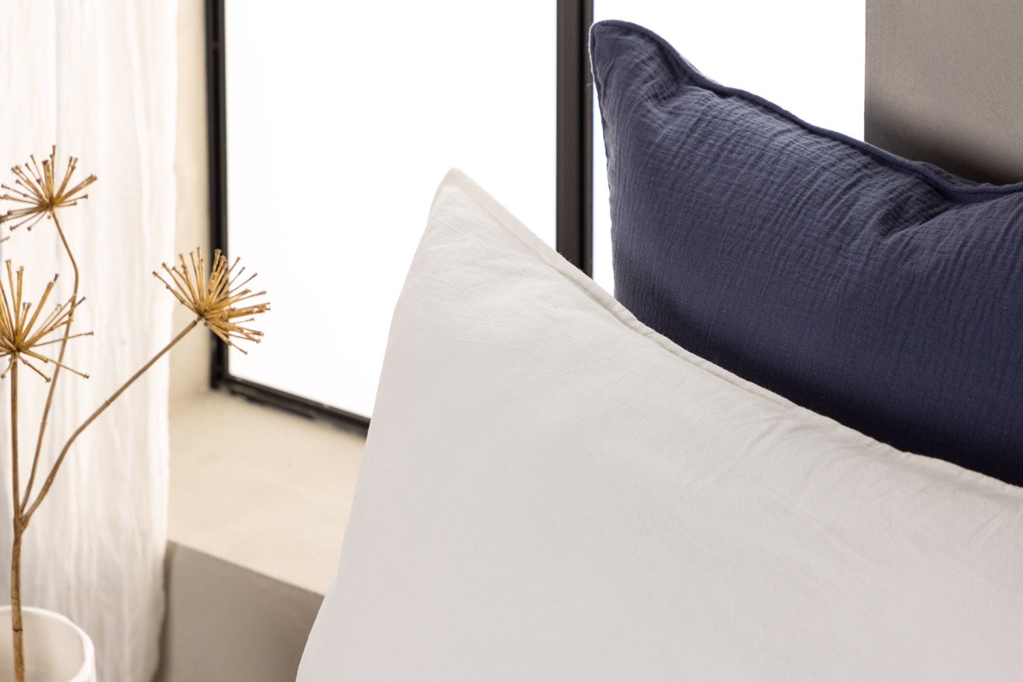 Venture Home Ronja Cushion Cover Washed Cotton - White / 50x90