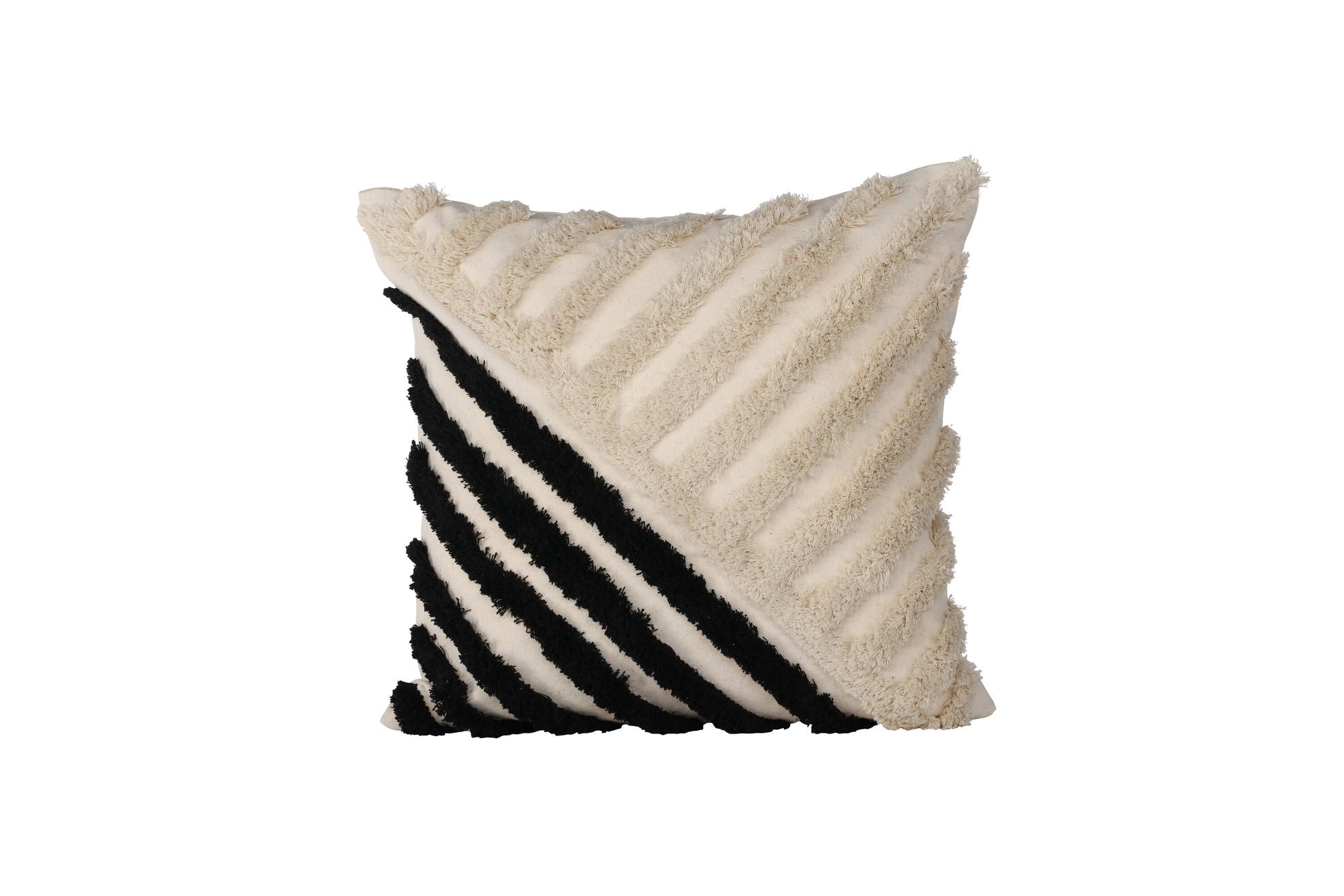 Venture Home Zara Cushion Cover Polycotton - Black/White / 45x45