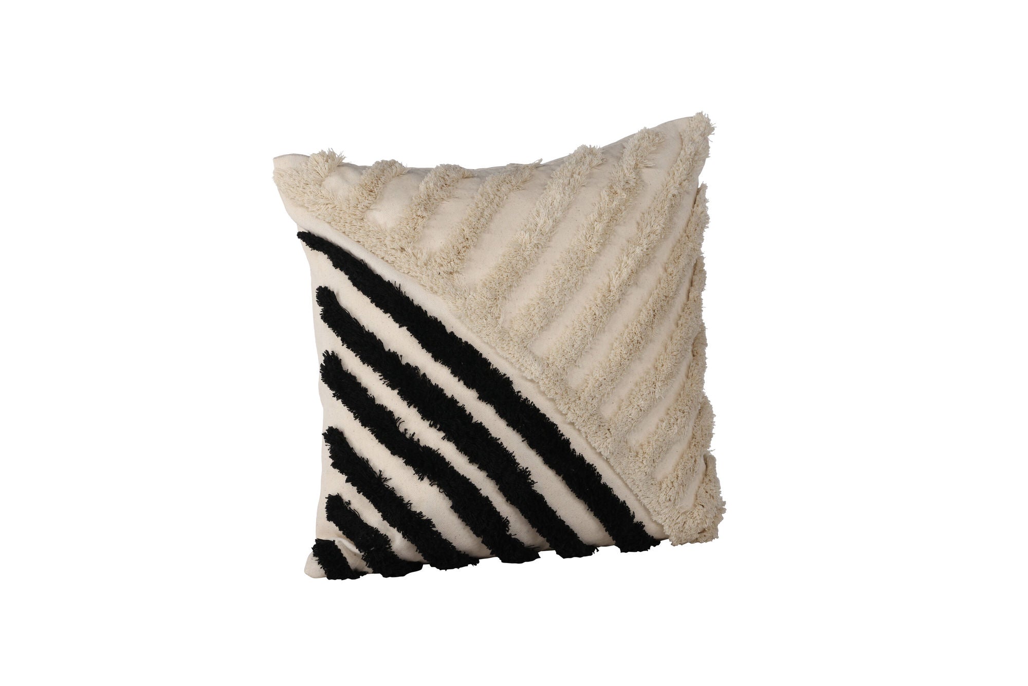 Venture Home Zara Cushion Cover Polycotton - Black/White / 45x45