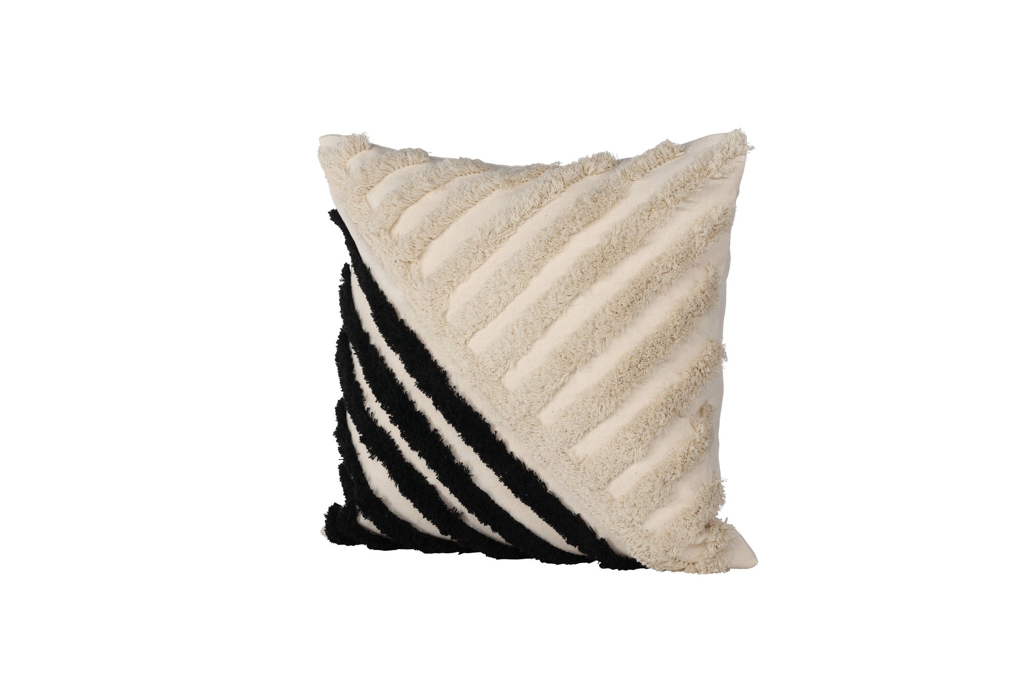 Venture Home Zara Cushion Cover Polycotton - Black/White / 45x45