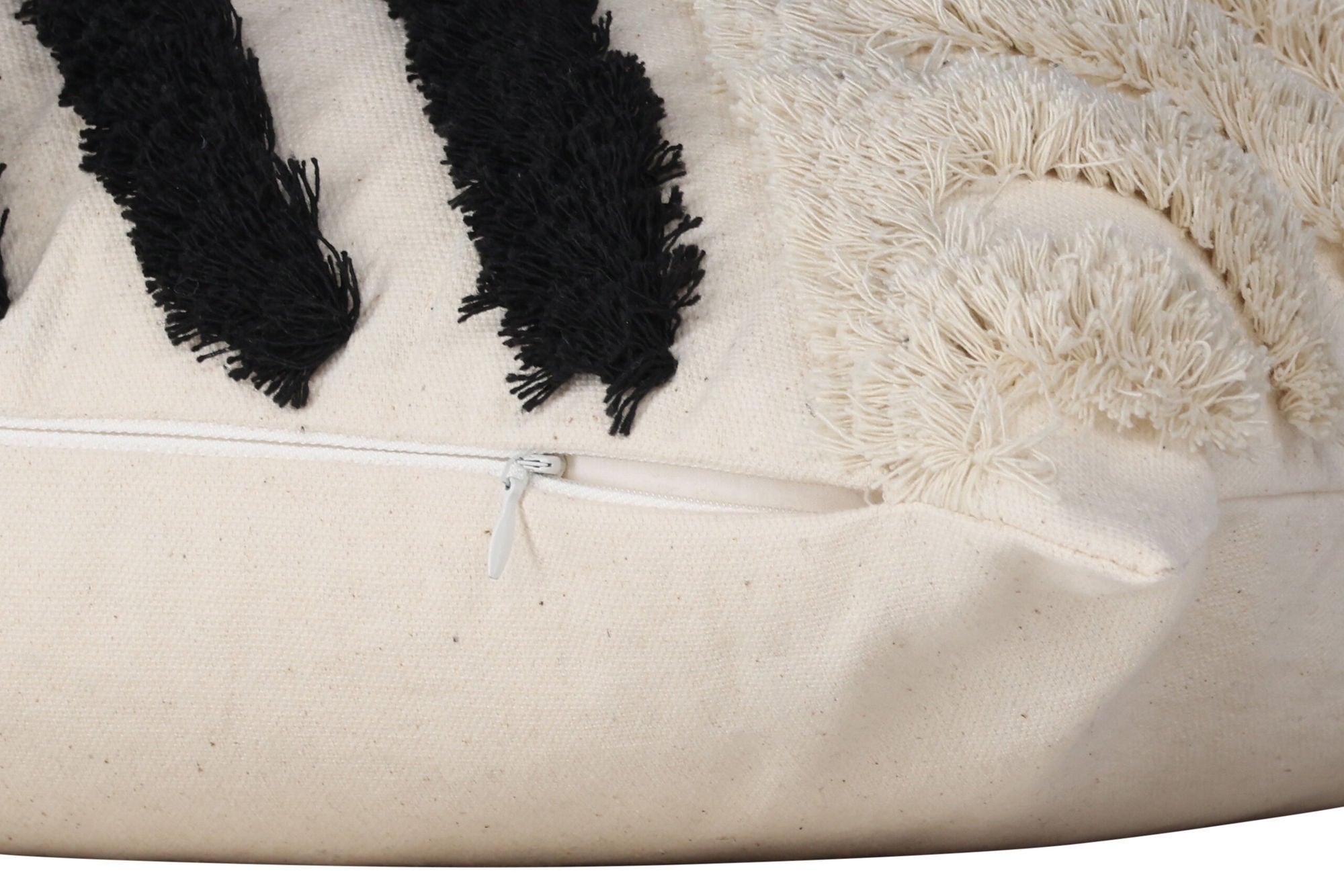 Venture Home Zara Cushion Cover Polycotton - Black/White / 45x45