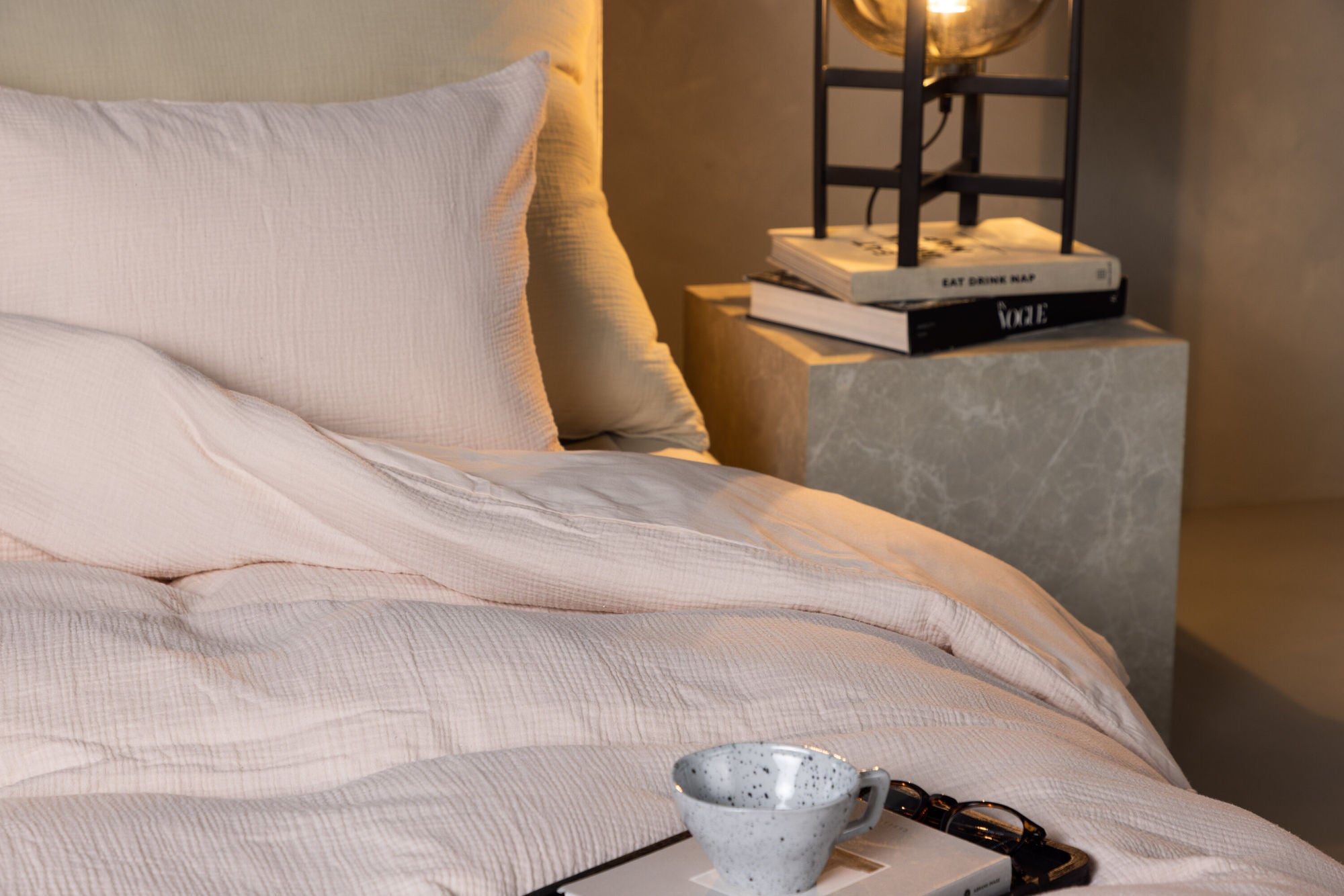 Venture Home Mila Bedset Cottongauze - Light pink / 200x150+50x60cm