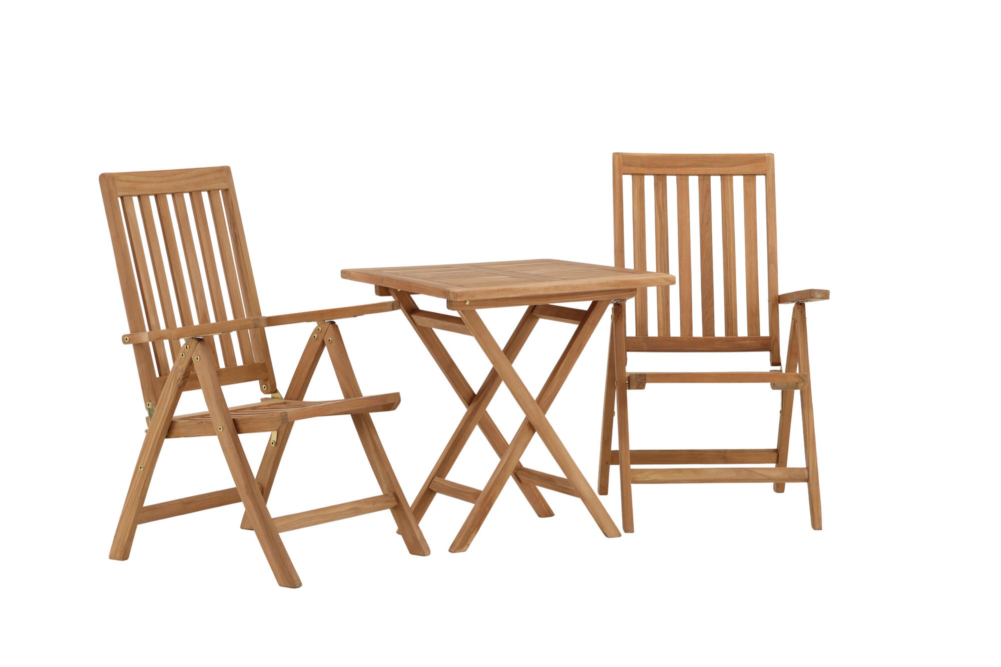 Venture Home Kenya - Folding bord- Natural - Teak - 70*70cm +Kenya 5-position Folding stol - Teak _2