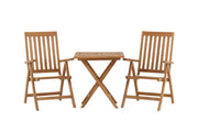 Venture Home Kenya - Folding bord- Natural - Teak - 70*70cm +Kenya 5-position Folding stol - Teak _2