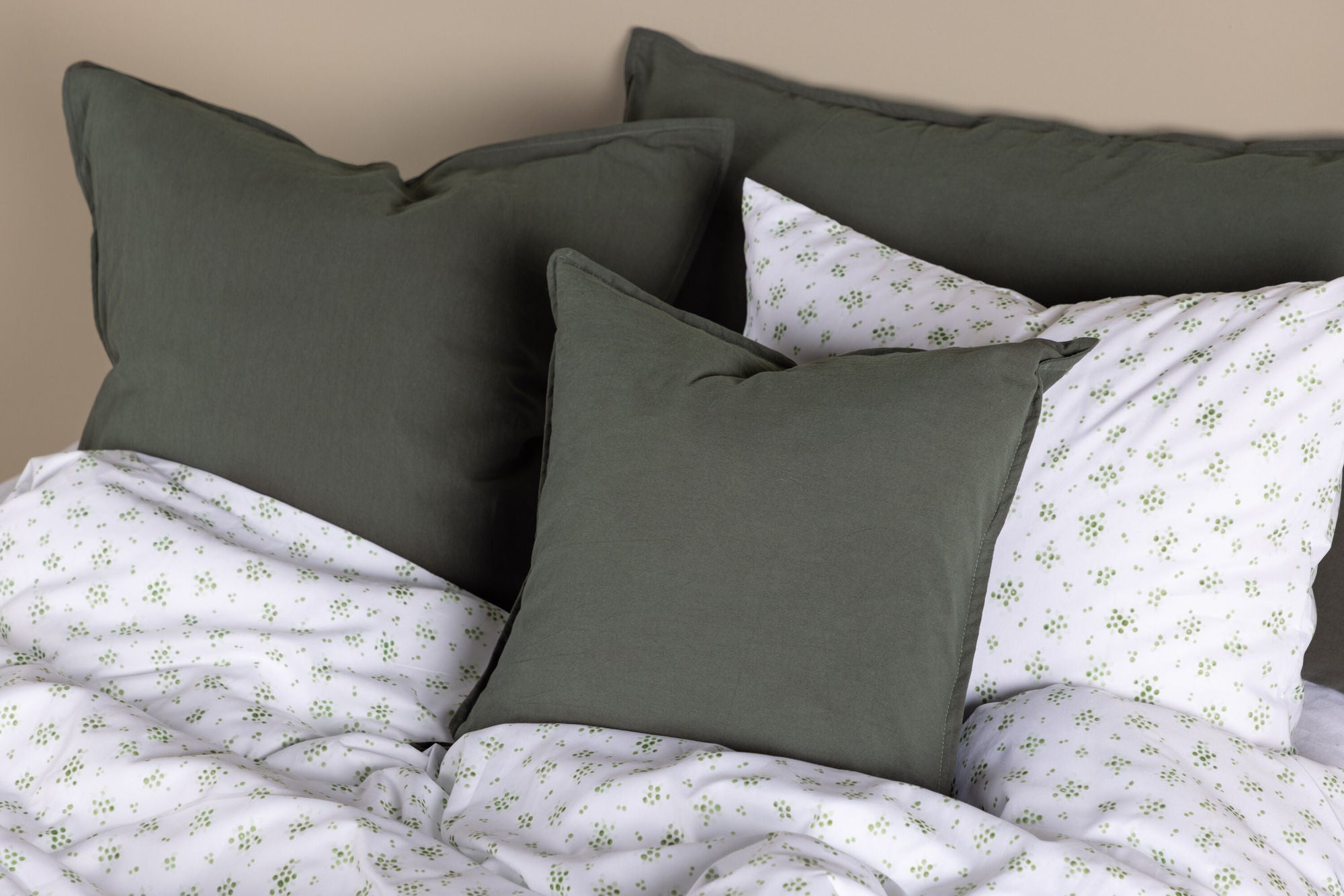 Venture Home Ronja Cushion Cover Washed Cotton - Green 45x45