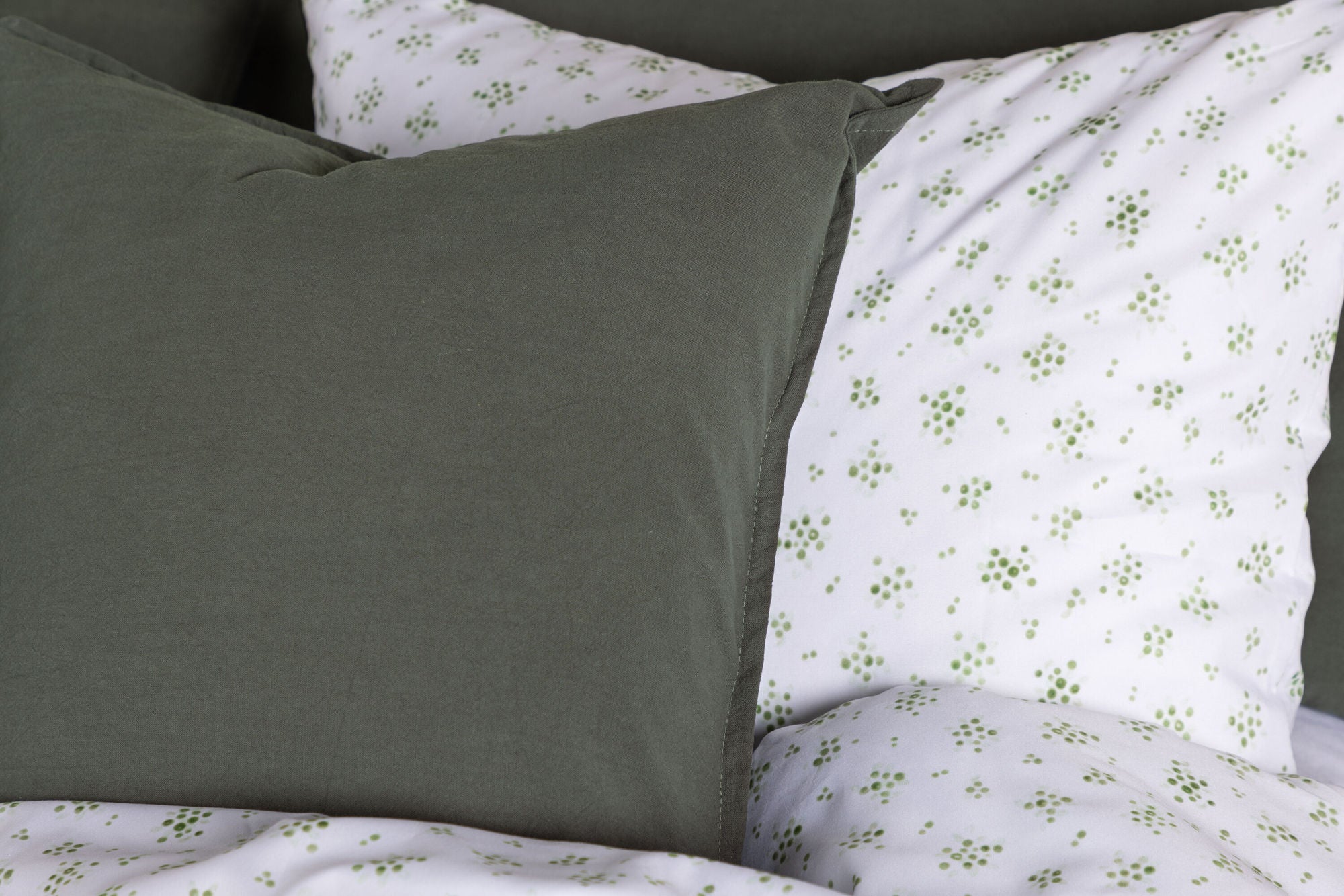Venture Home Ronja Cushion Cover Washed Cotton - Green 45x45