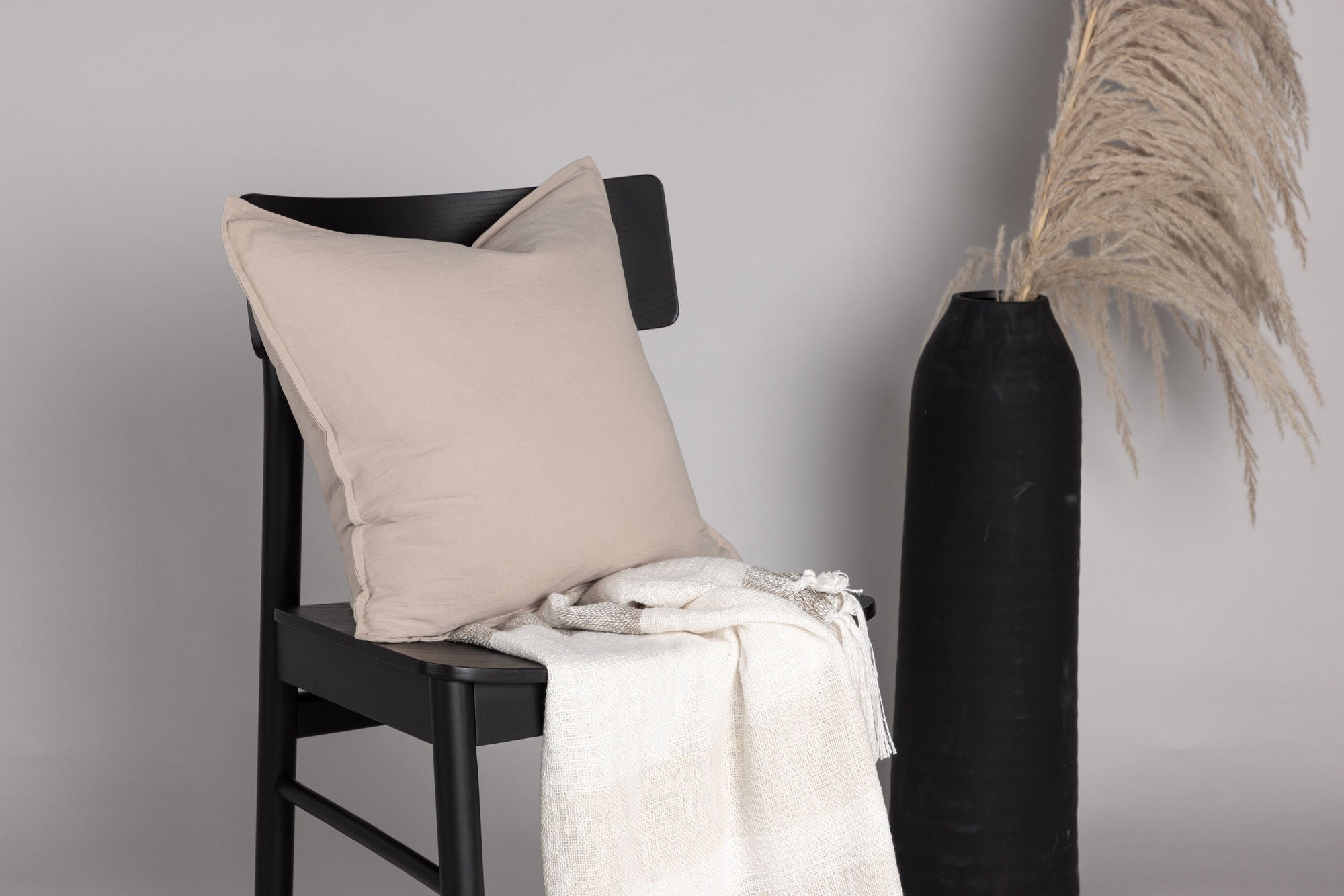 Venture Home Ronja Cushion Cover Washed Cotton - Beige 45x45