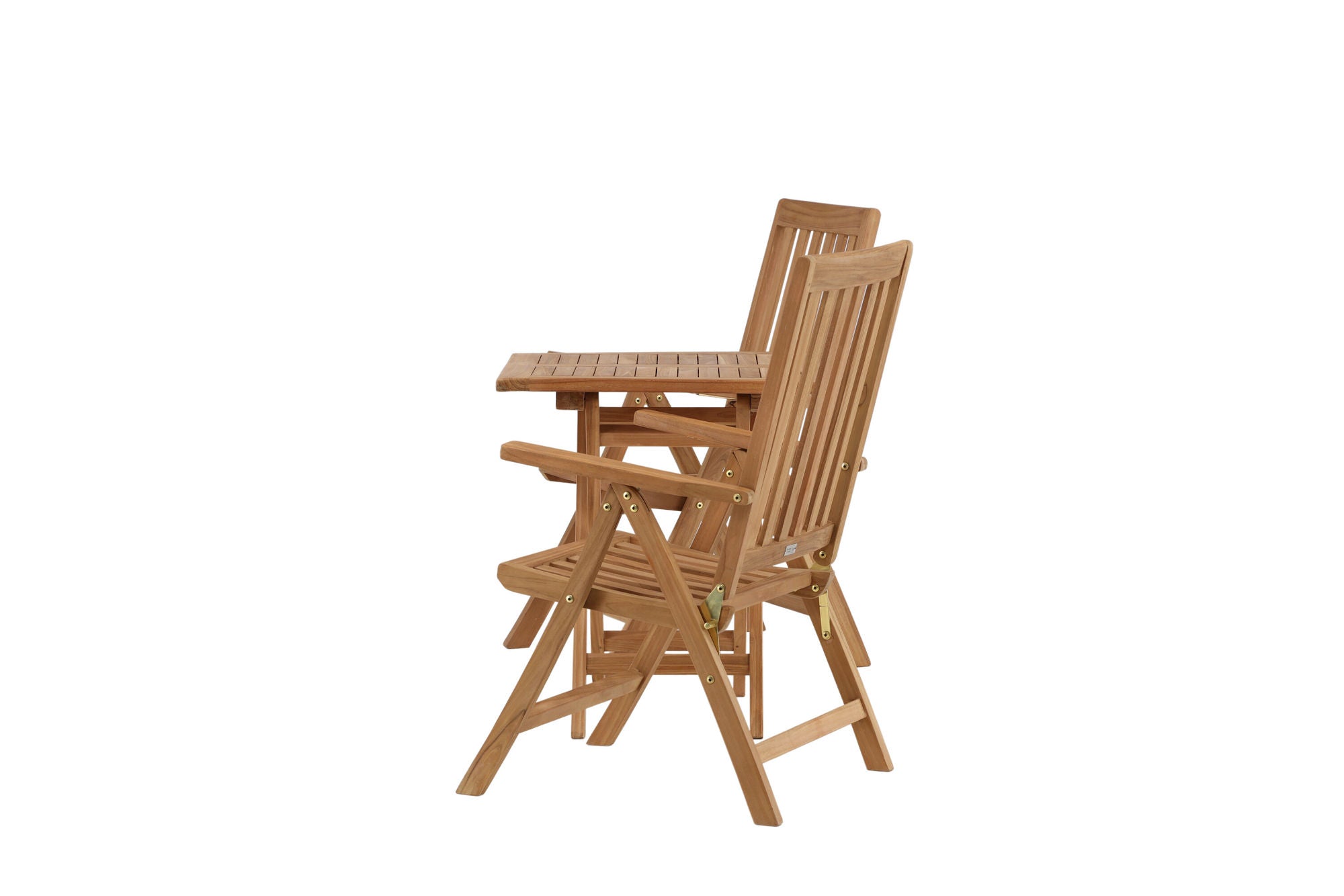 Venture Home Kenya - Folding bord- Natural - Teak - 70*70cm +Kenya 5-position Folding stol - Teak _2