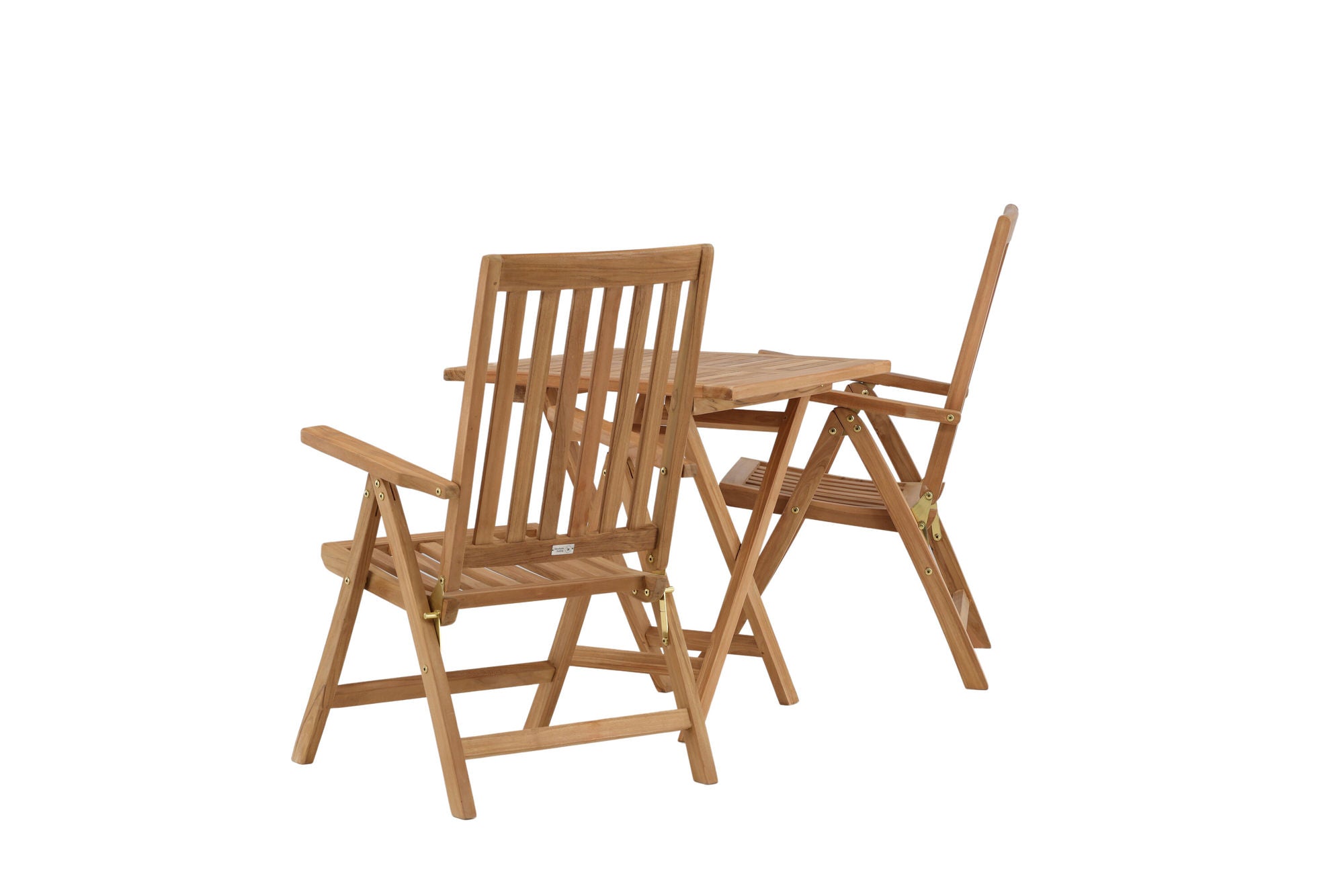 Venture Home Kenya - Folding bord- Natural - Teak - 70*70cm +Kenya 5-position Folding stol - Teak _2
