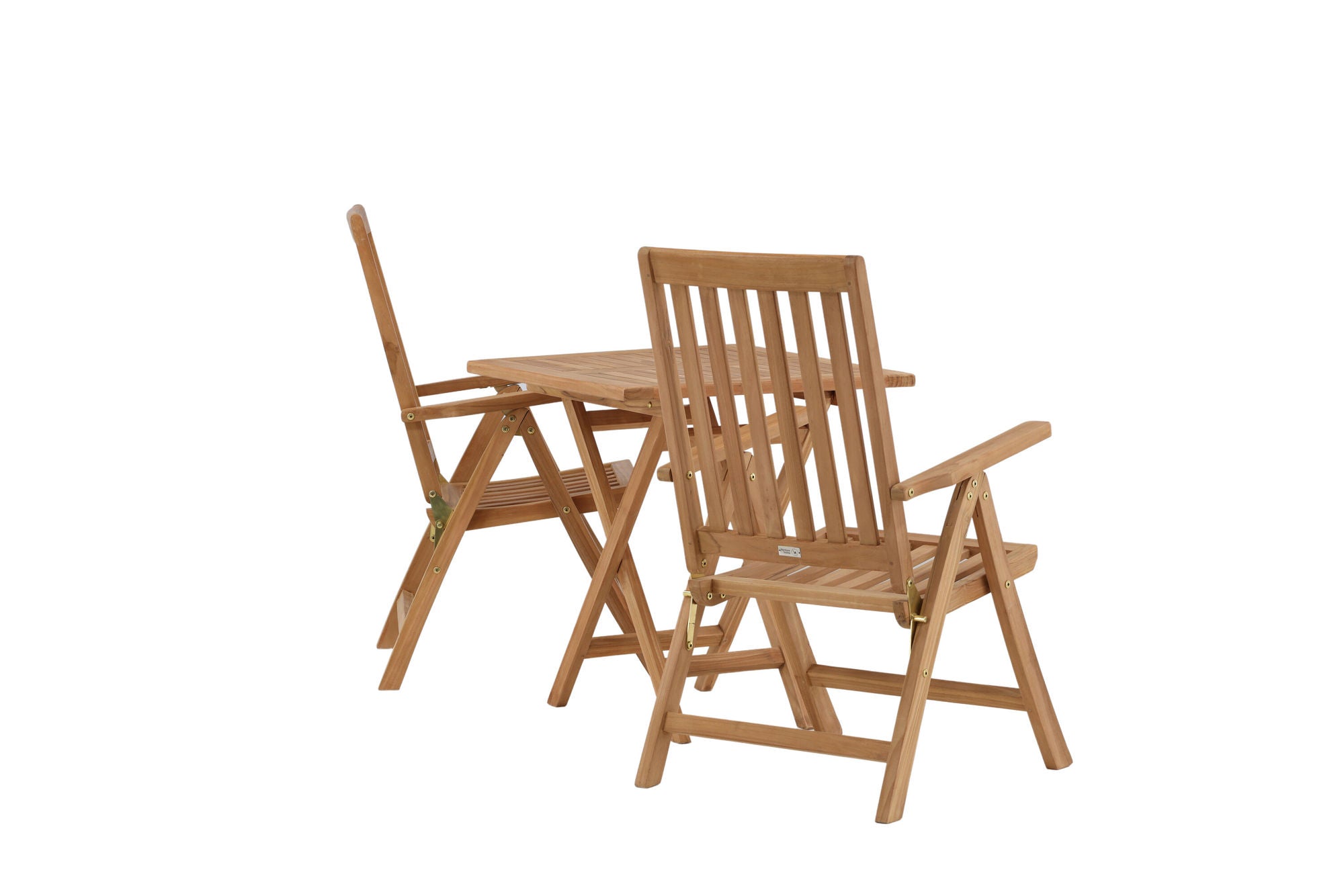 Venture Home Kenya - Folding bord- Natural - Teak - 70*70cm +Kenya 5-position Folding stol - Teak _2
