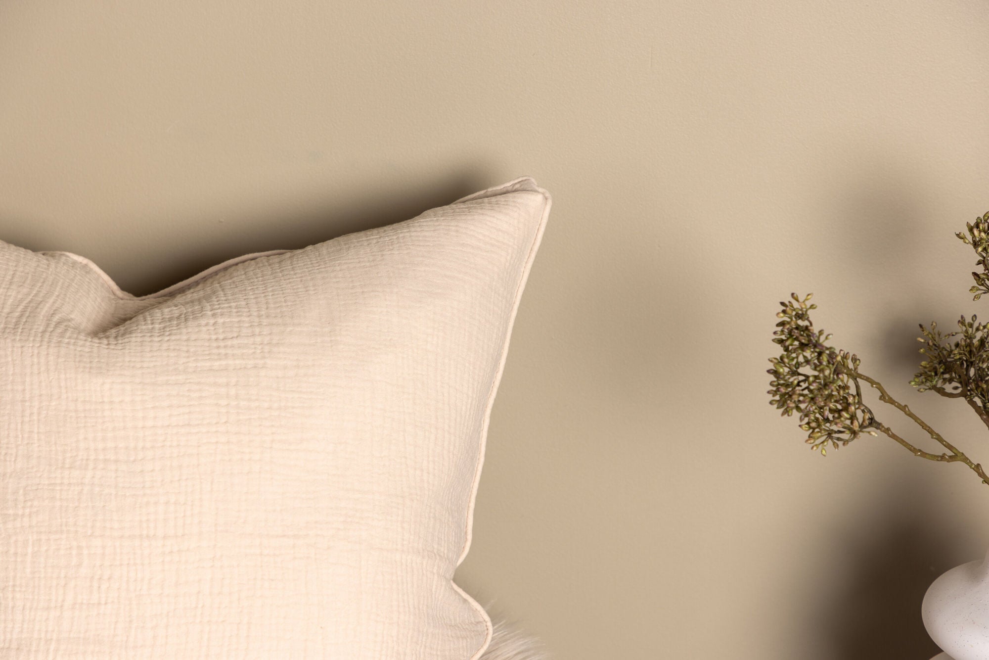 Venture Home Tyra Cushion Cover Cotton Gauze - Beige 60x60