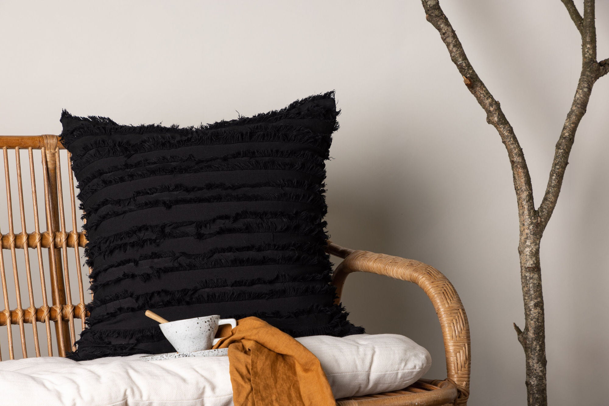 Venture Home Edith Cushion Cover Cotton - Black 60x60