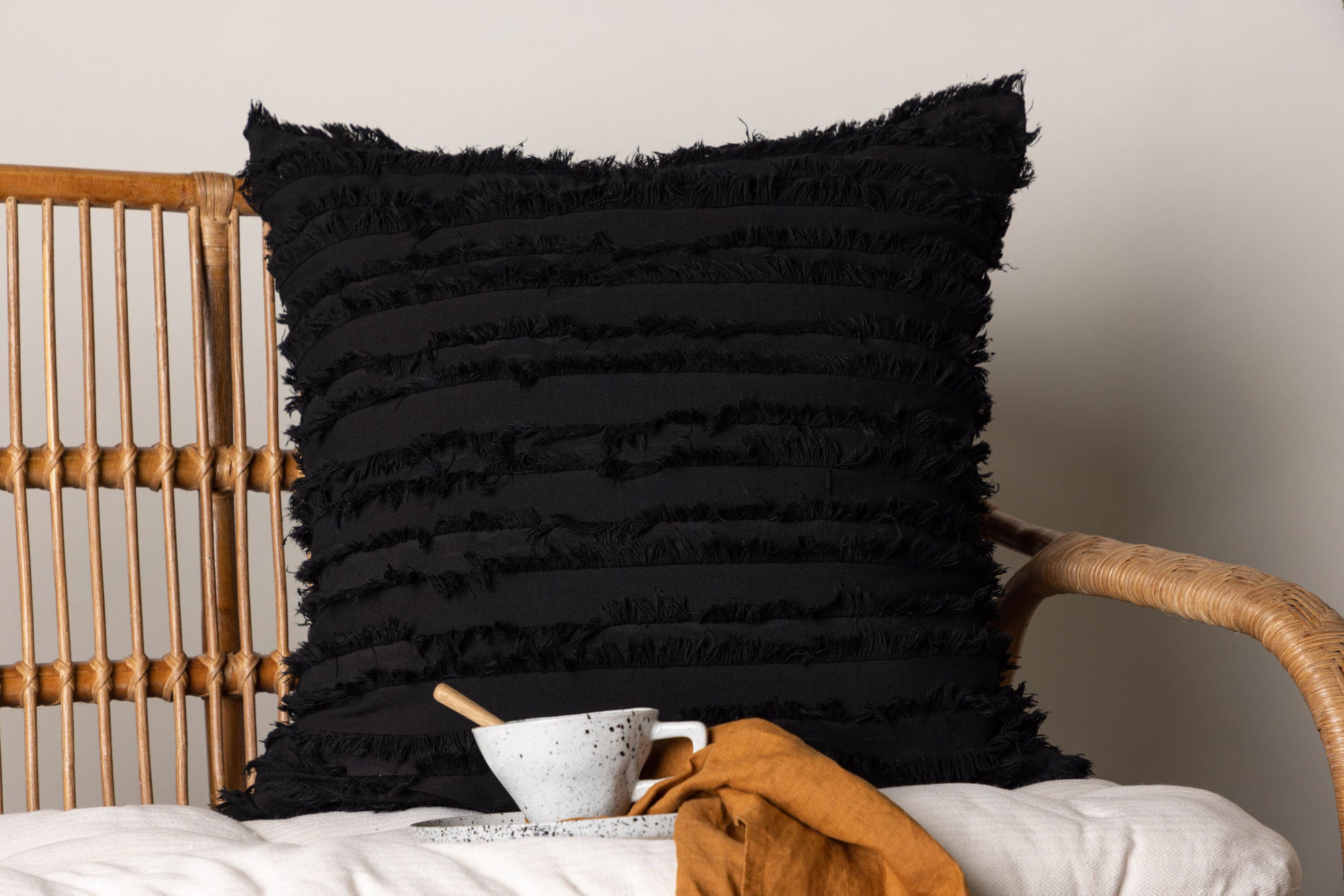 Venture Home Edith Cushion Cover Cotton - Black 60x60