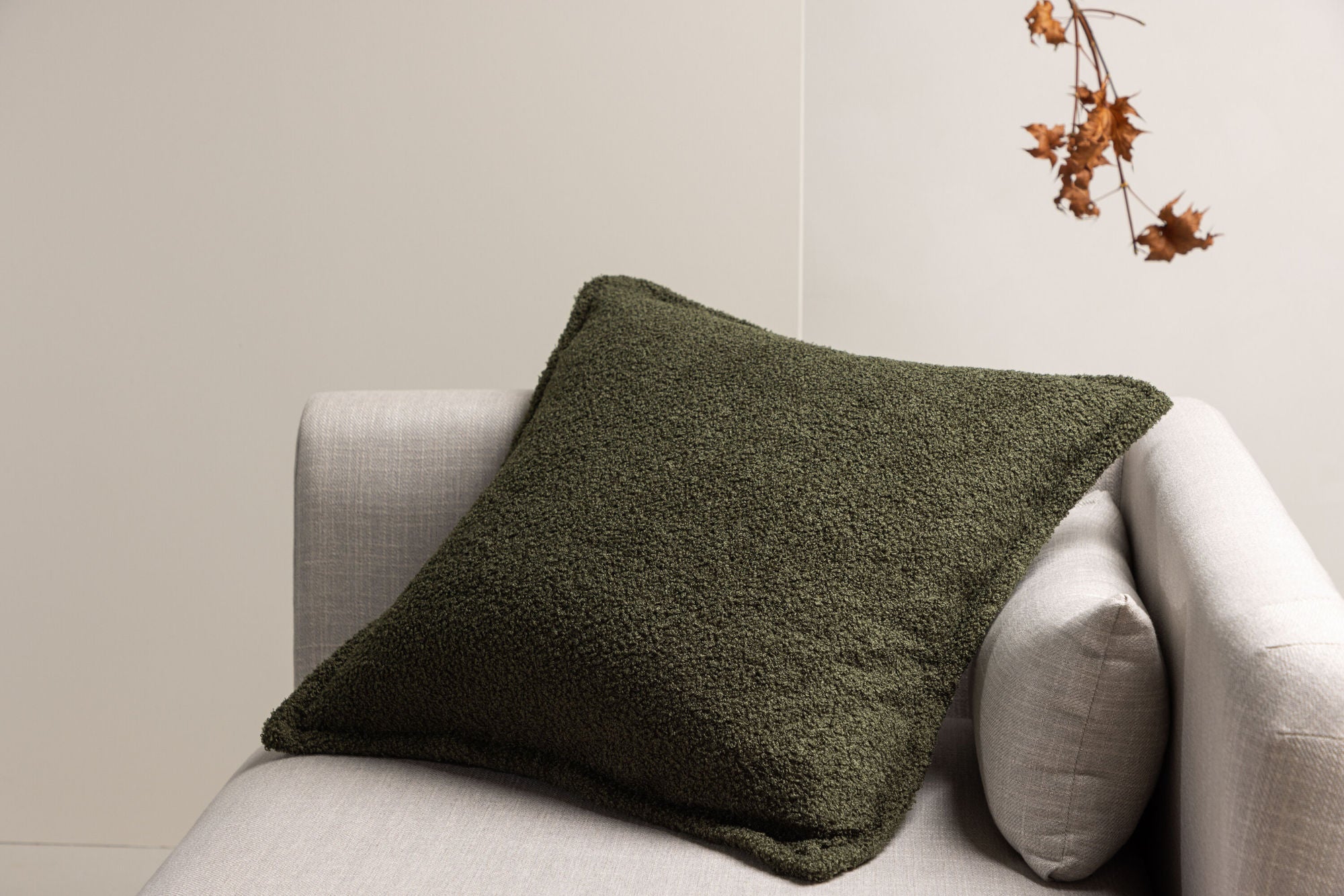 Venture Home Tuva Cushion Cover Teddy fur - Dark Green 60x60
