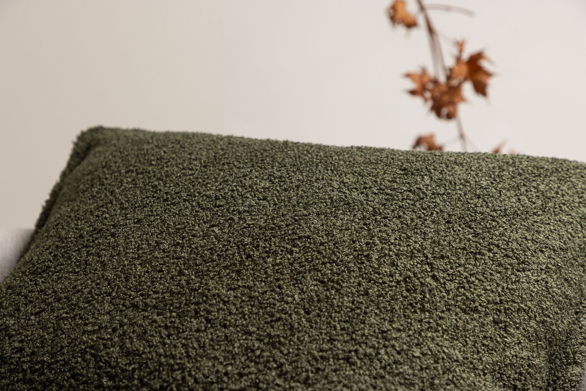 Venture Home Tuva Cushion Cover Teddy fur - Dark Green 60x60