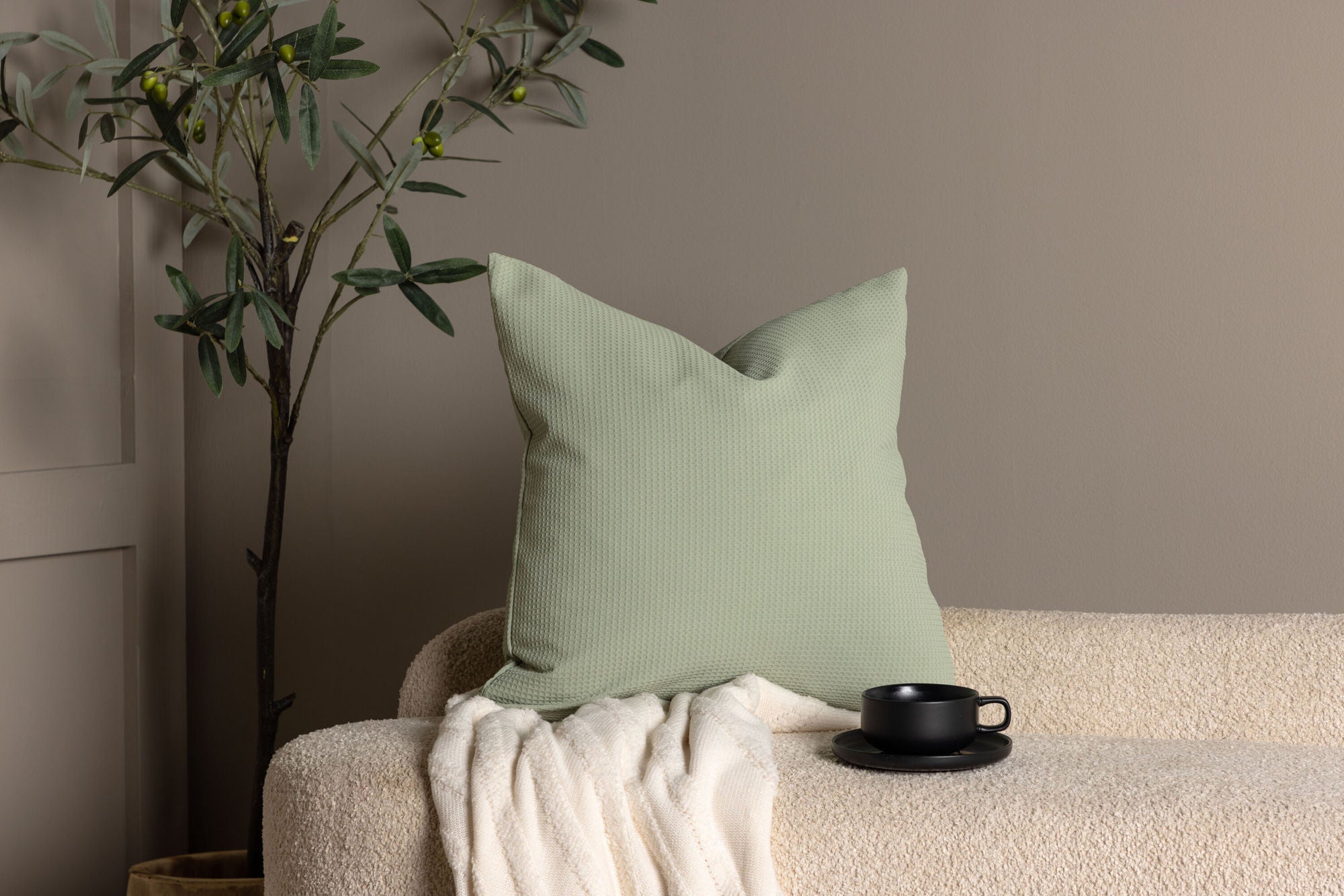 Venture Home Celine Cushion Cover Poly Waffle - Mint 50x50