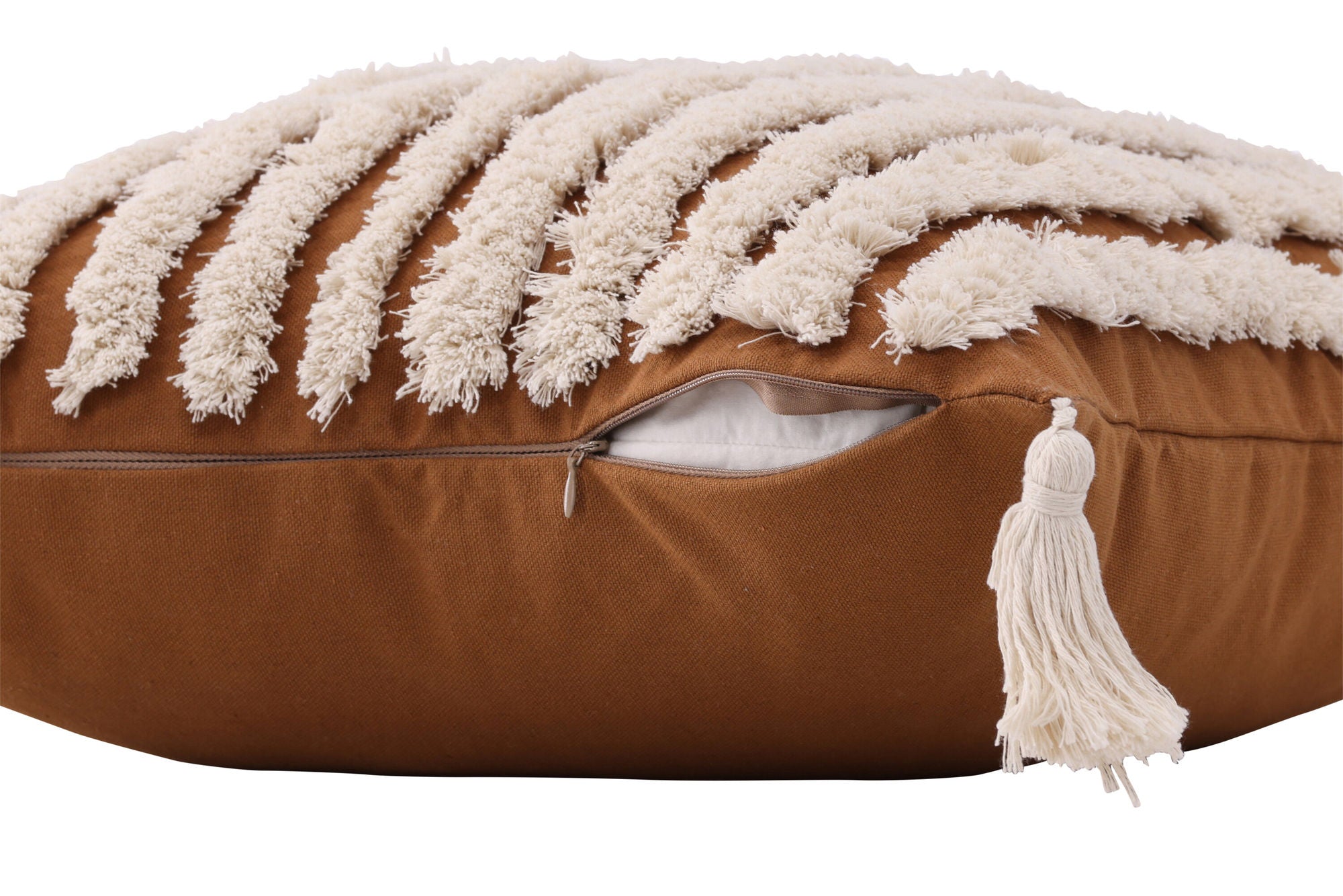 Venture Home Elina Cushion Cover Polycotton - Brown / 45x45