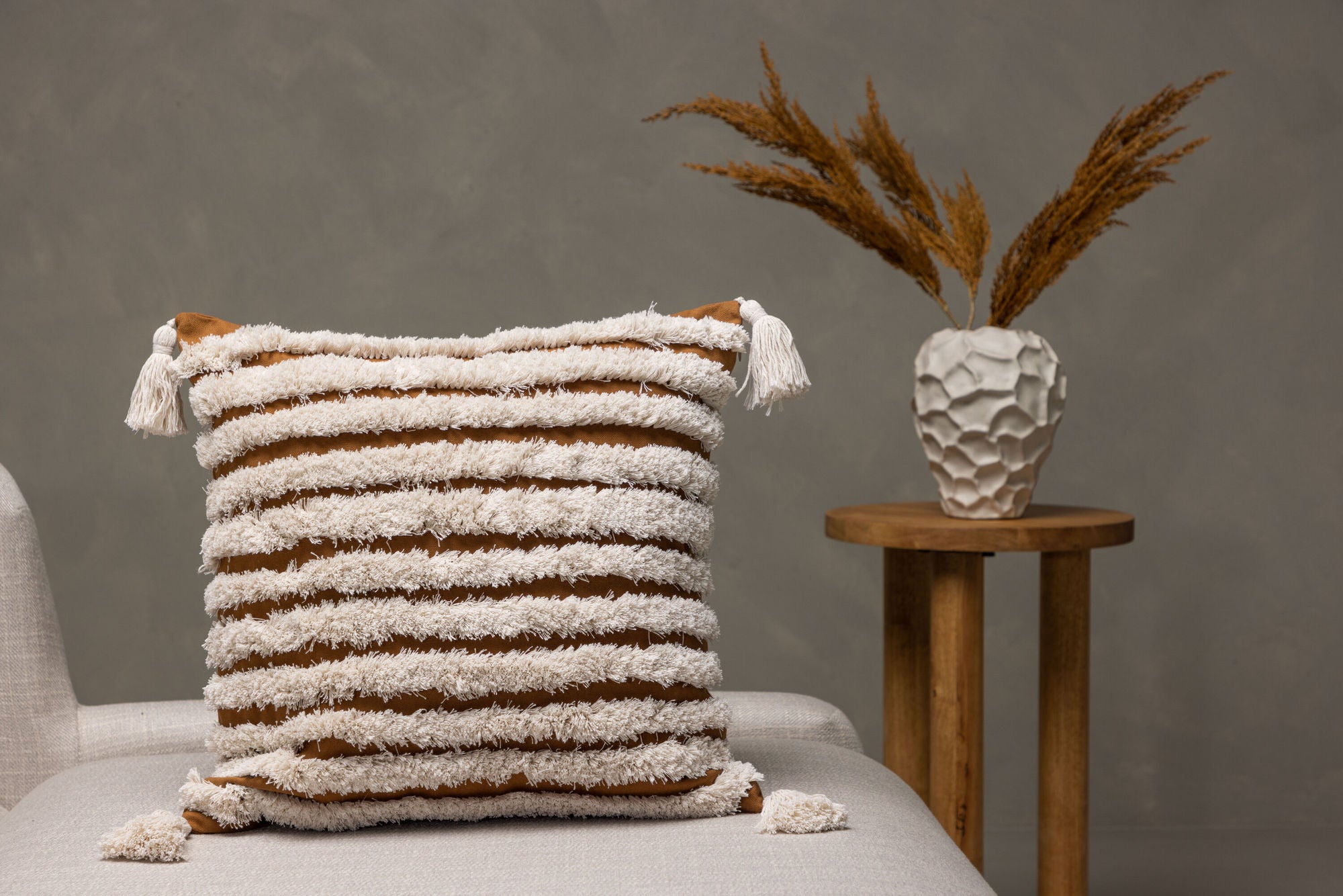 Venture Home Elina Cushion Cover Polycotton - Brown / 45x45