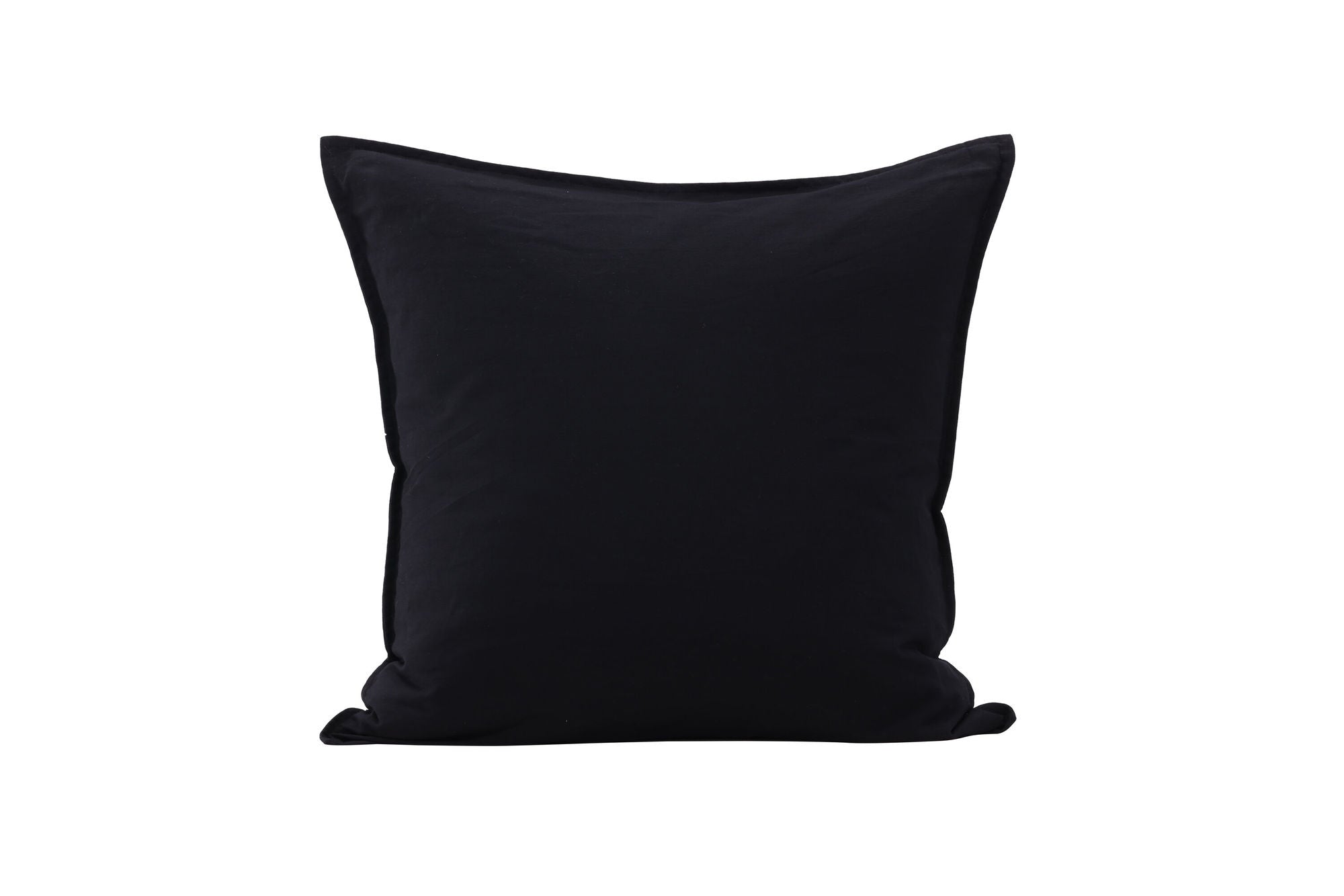 Venture Home Ronja Cushion Cover Washed Cotton - Black 60x60