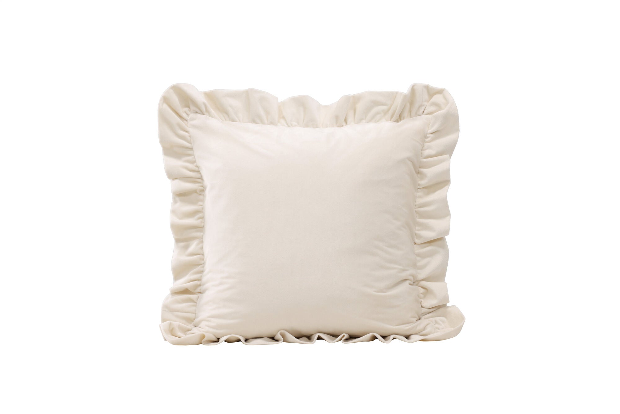 Venture Home Hailey Cushion Cover Poly Velvet - White 50x50