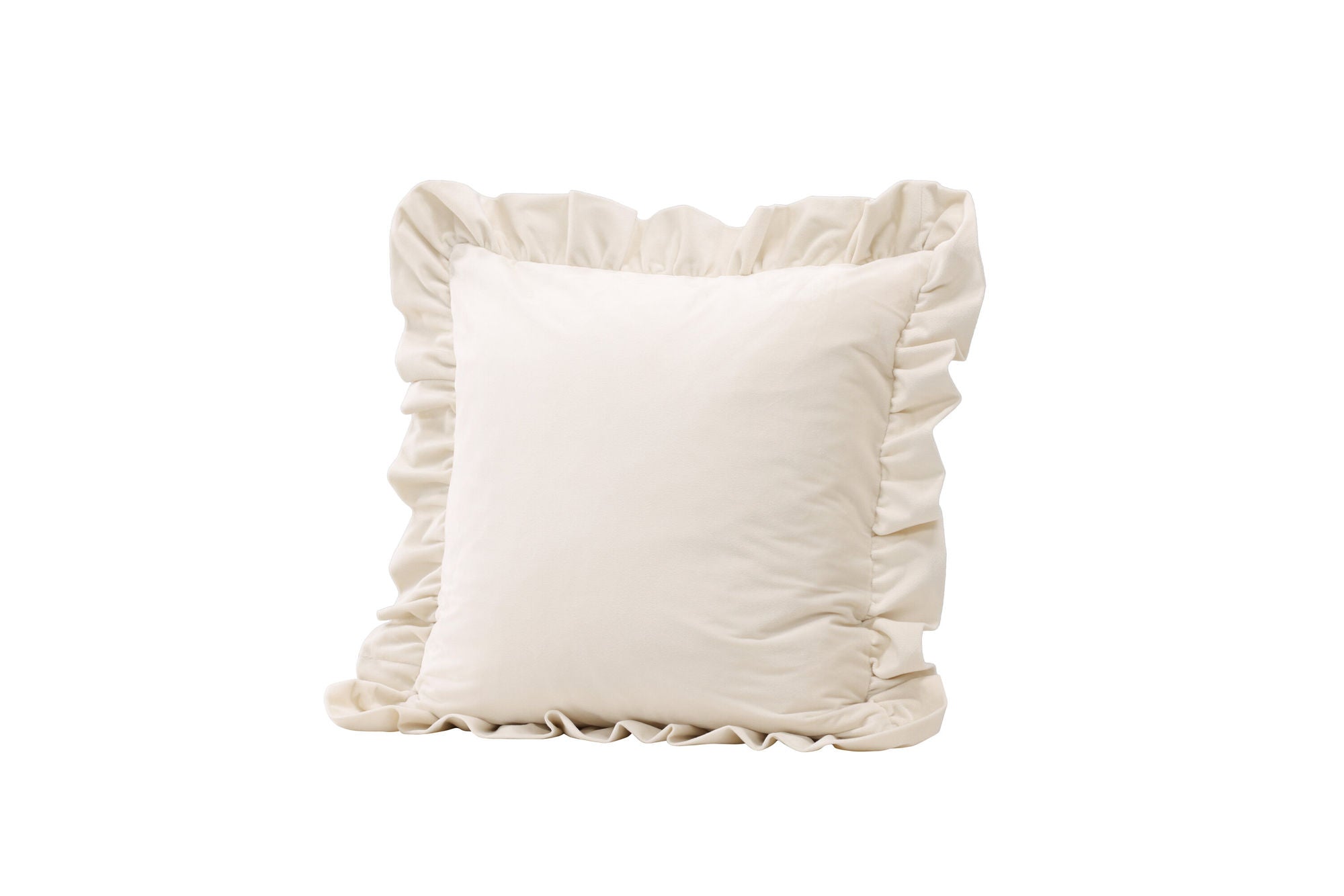 Venture Home Hailey Cushion Cover Poly Velvet - White 50x50