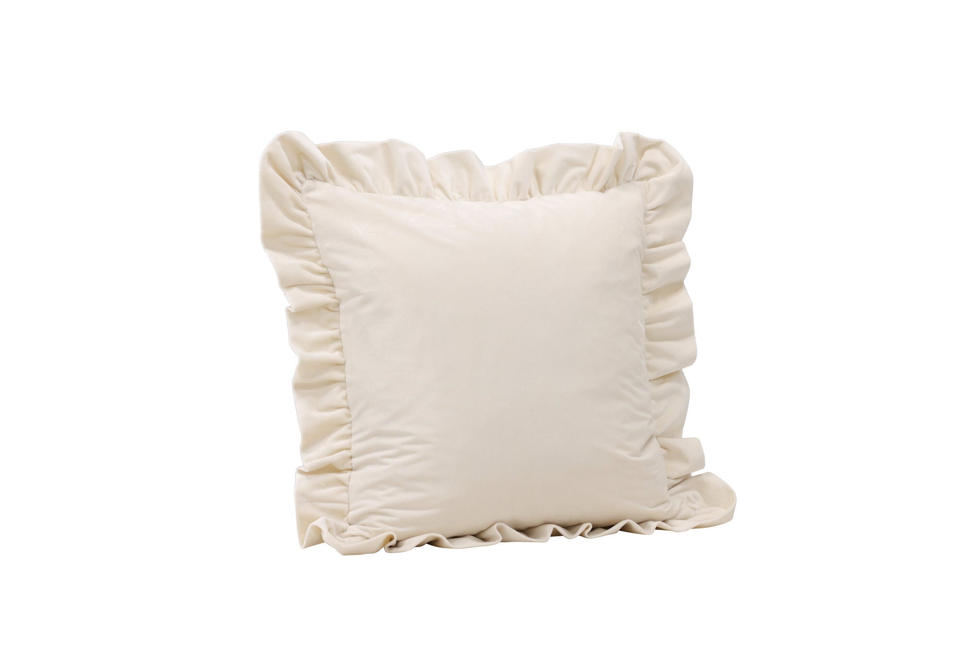 Venture Home Hailey Cushion Cover Poly Velvet - White 50x50