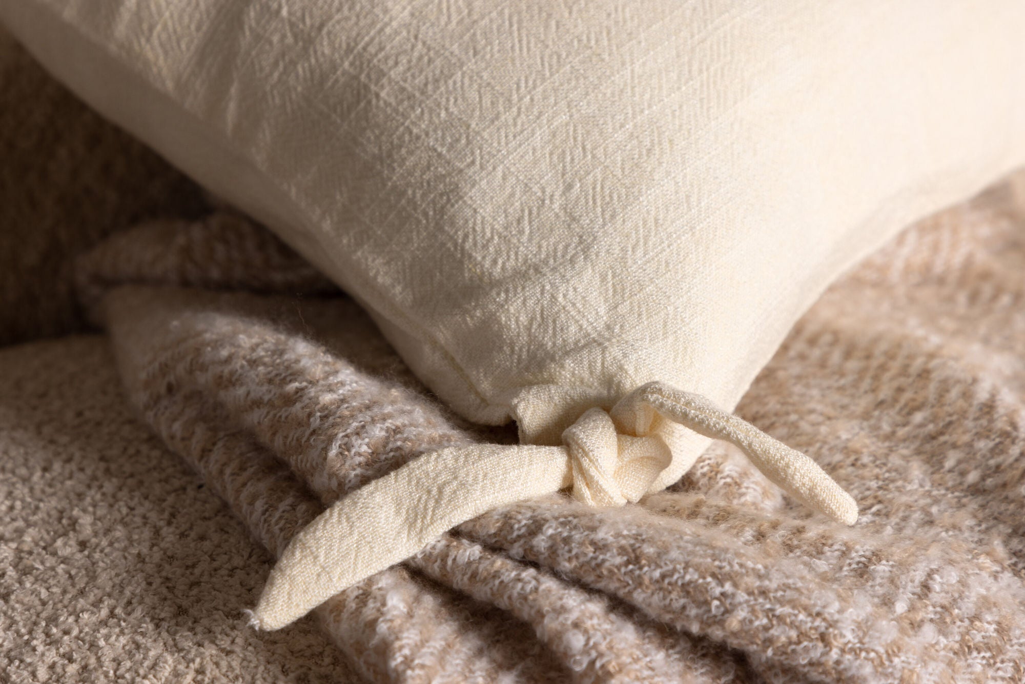 Venture Home Nora Cushion Cover Linen Viscouse - White 40x40