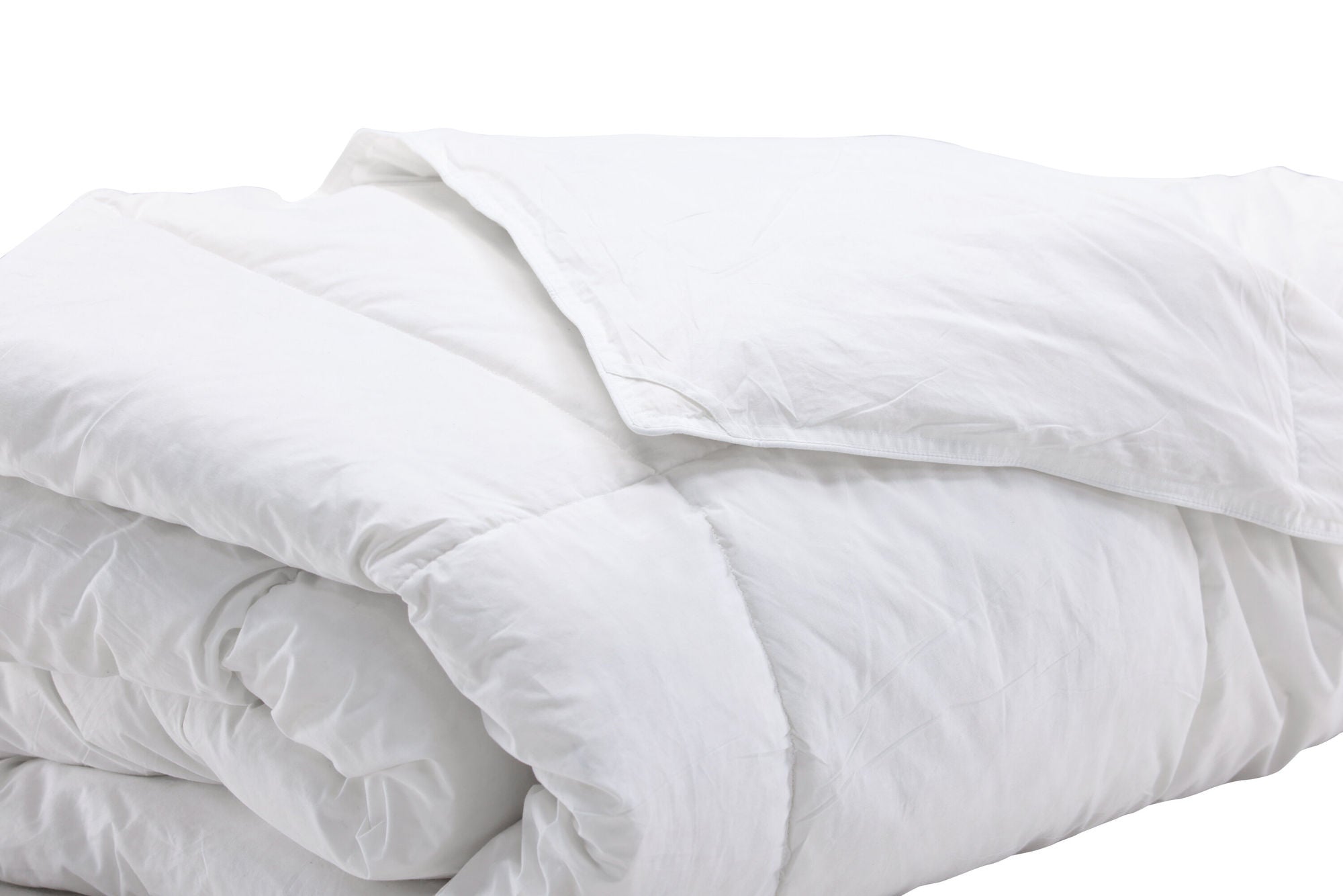 Venture Home Astrid Duvet Cotton Fabric, Feather&Poly Fiber Blending filling 450gsm - White / 200x150