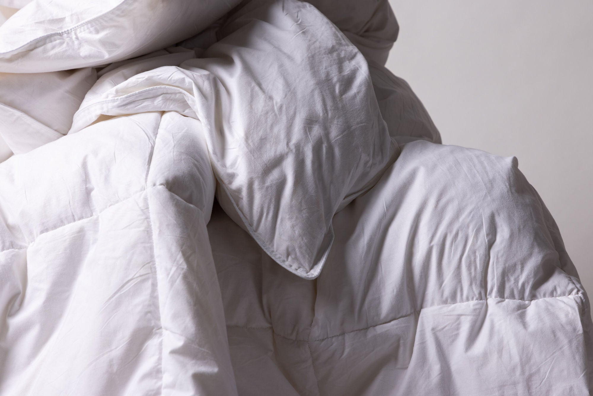 Venture Home Astrid Duvet Cotton Fabric, Feather&Poly Fiber Blending filling 450gsm - White / 200x150