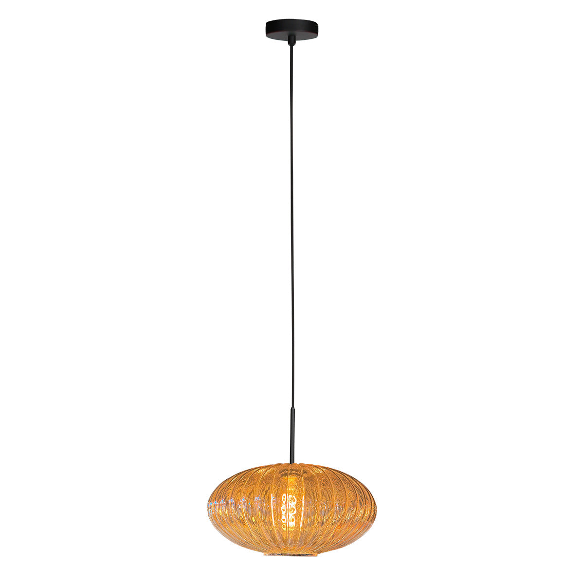 Hængelampe Aurelio 4295ZW – pendel med UFO-ravfarvet glas