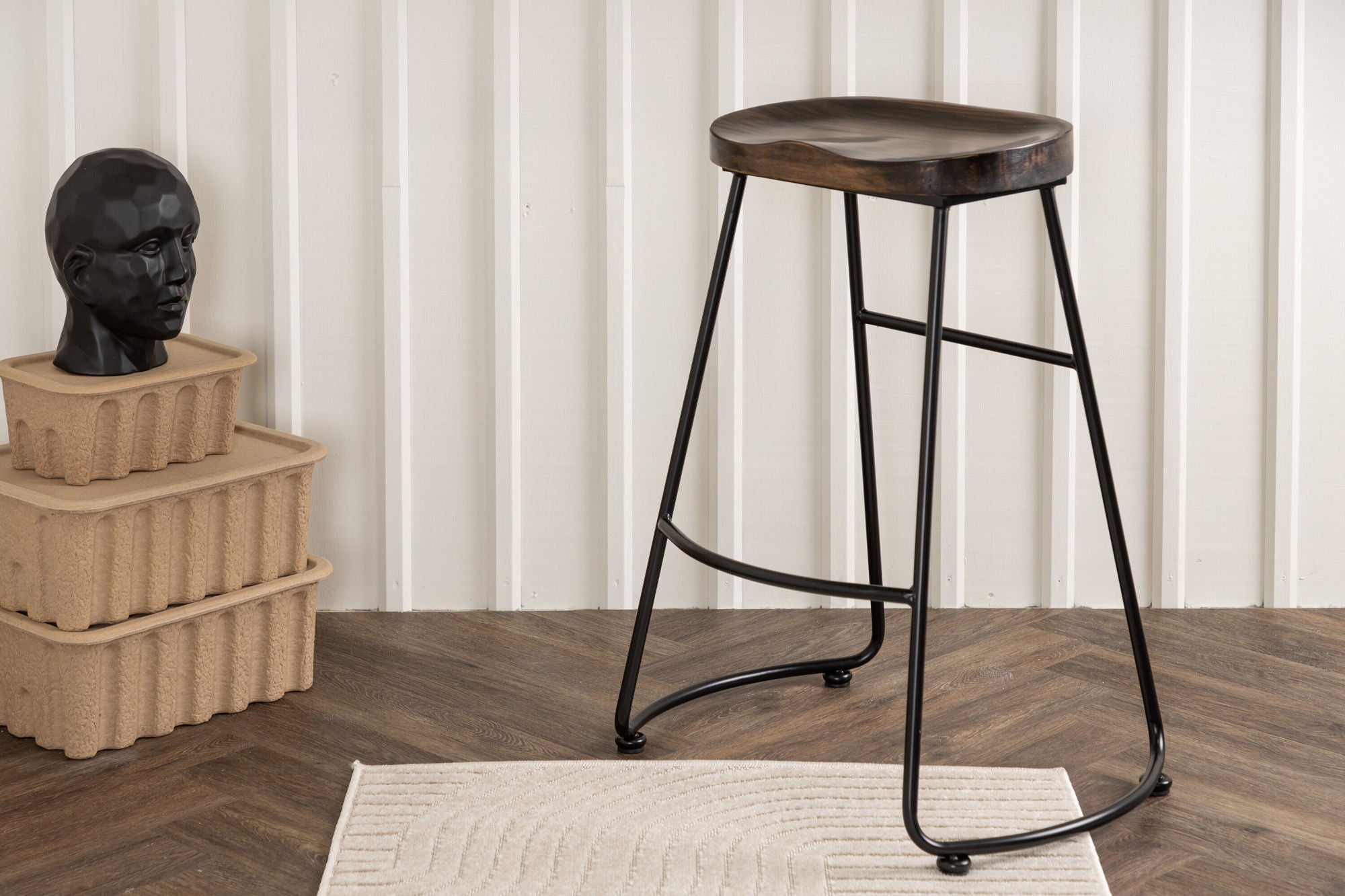 Venture Home Ozark Bar stol 2-pack - Zinklook / Dark Walnut Wood