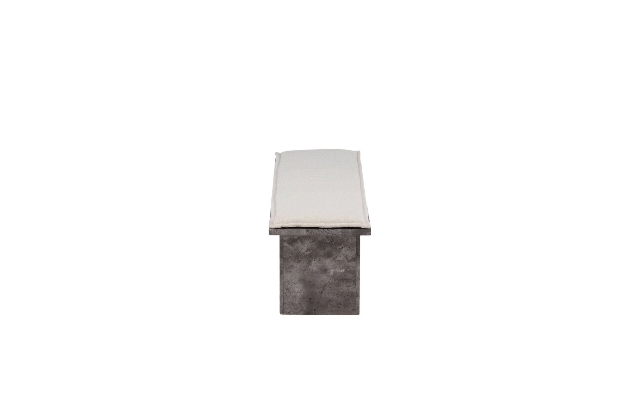 Venture Home Kellogg bænk - Grey / Off White Linen