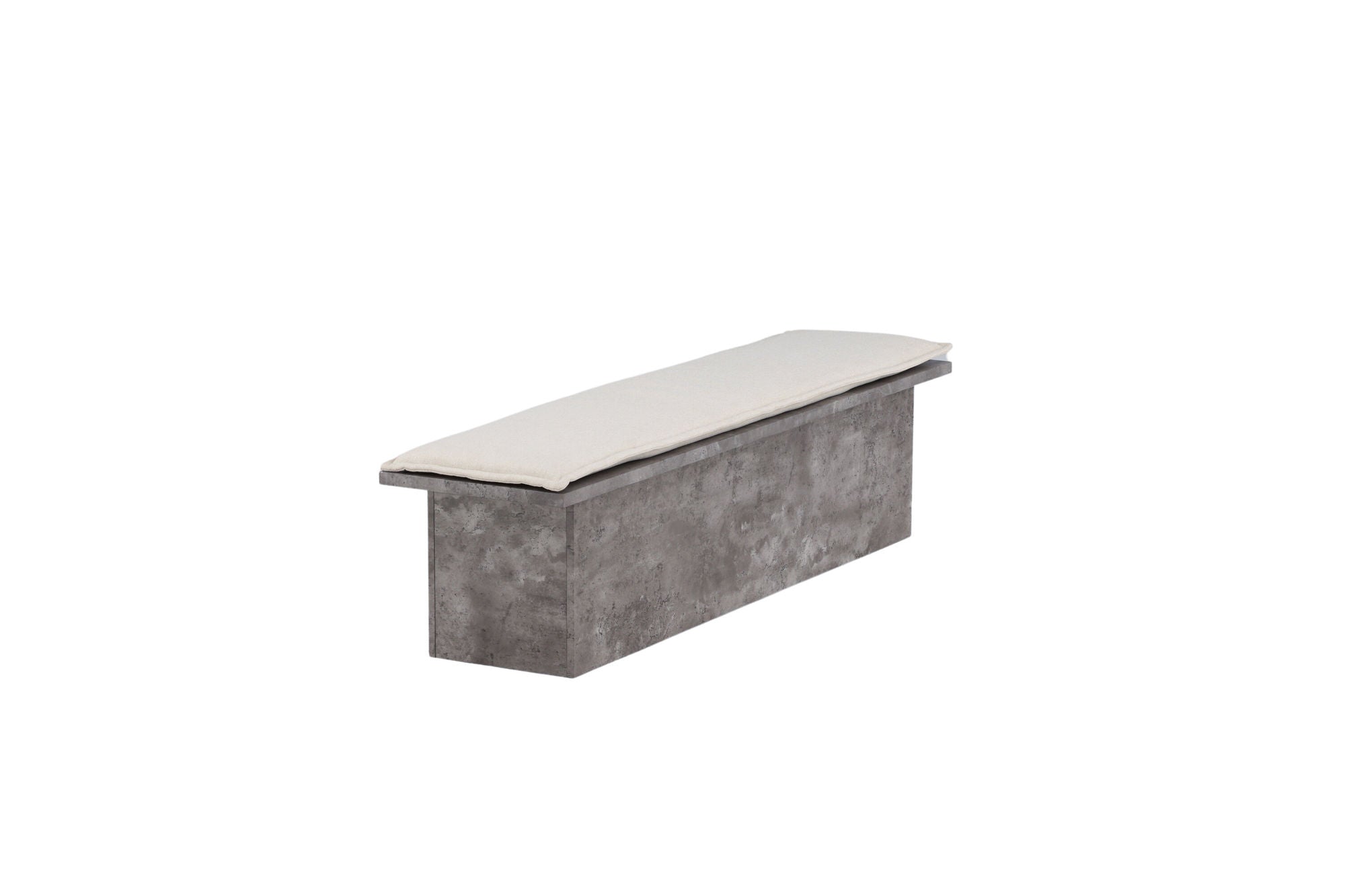 Venture Home Kellogg bænk - Grey / Off White Linen
