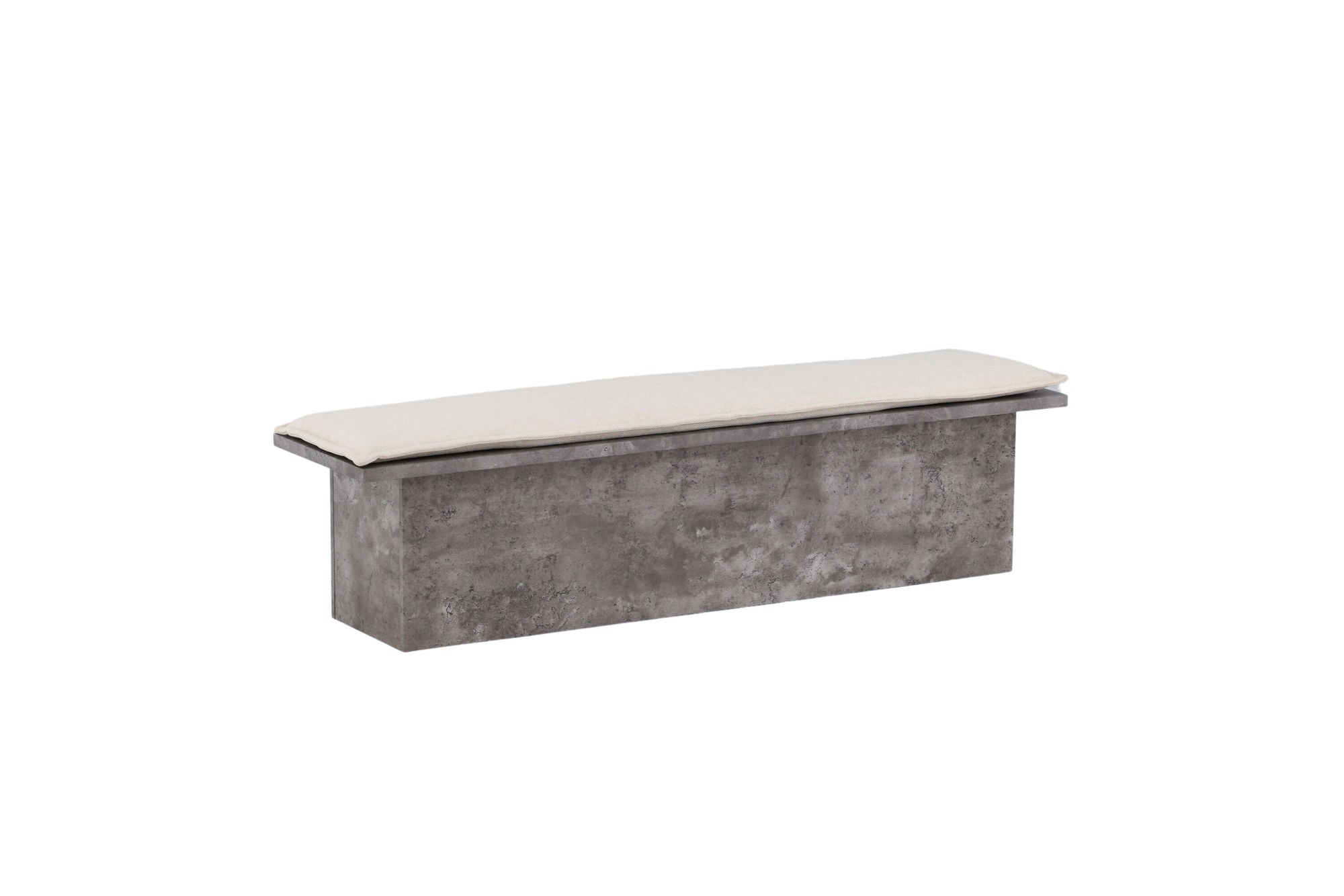 Venture Home Kellogg bænk - Grey / Off White Linen