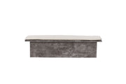 Venture Home Kellogg bænk - Grey / Off White Linen