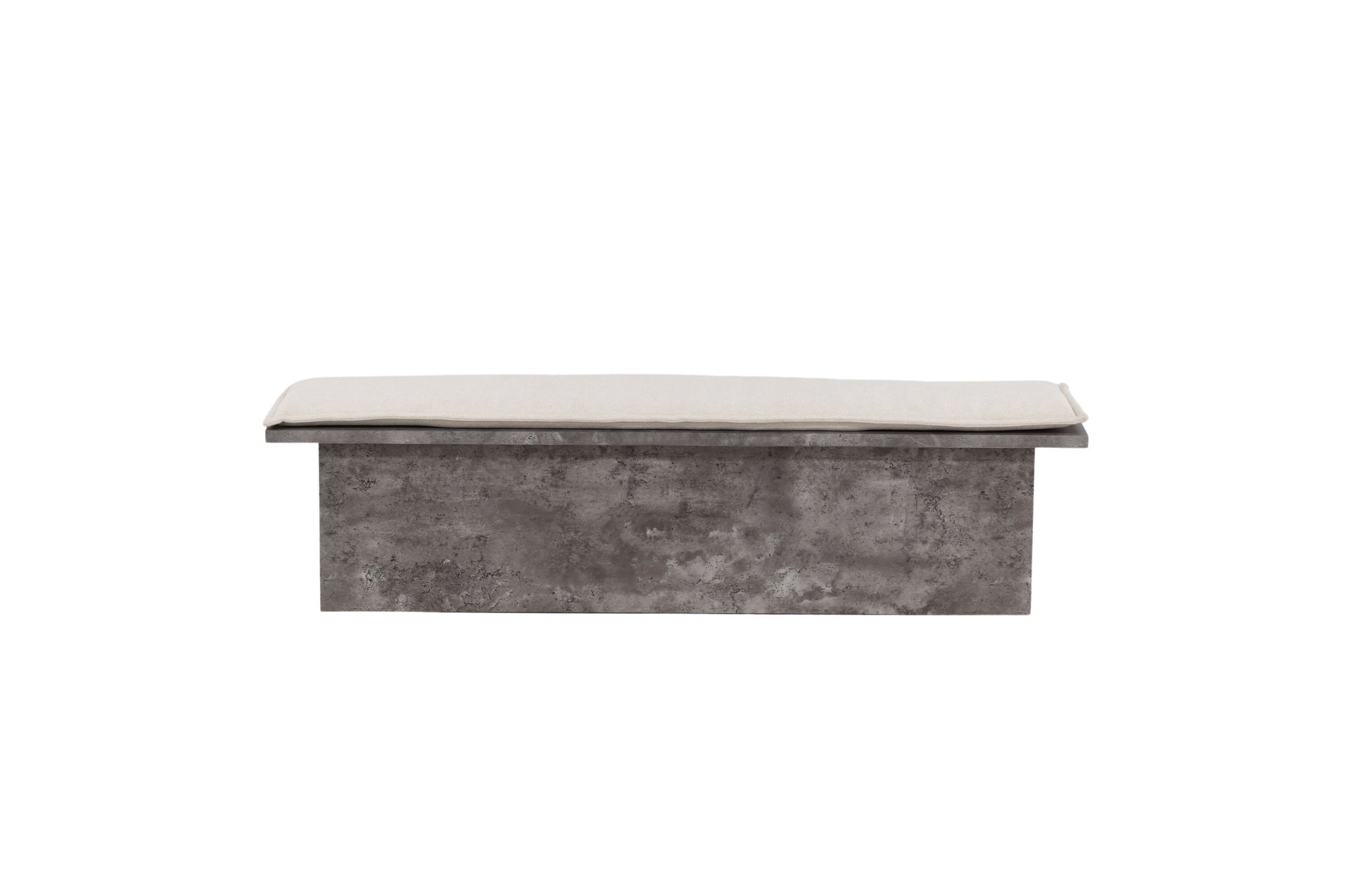 Venture Home Kellogg bænk - Grey / Off White Linen