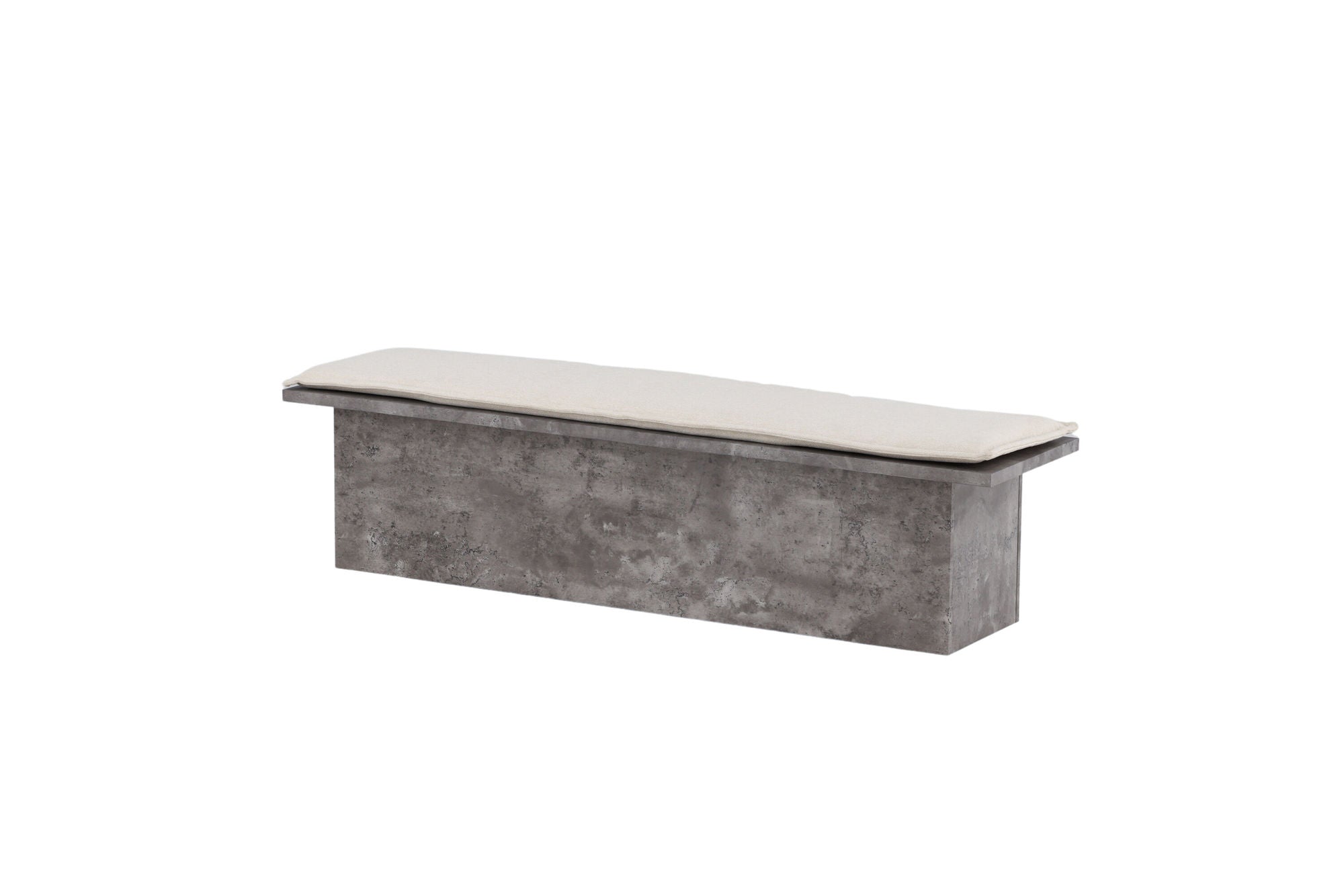 Venture Home Kellogg bænk - Grey / Off White Linen
