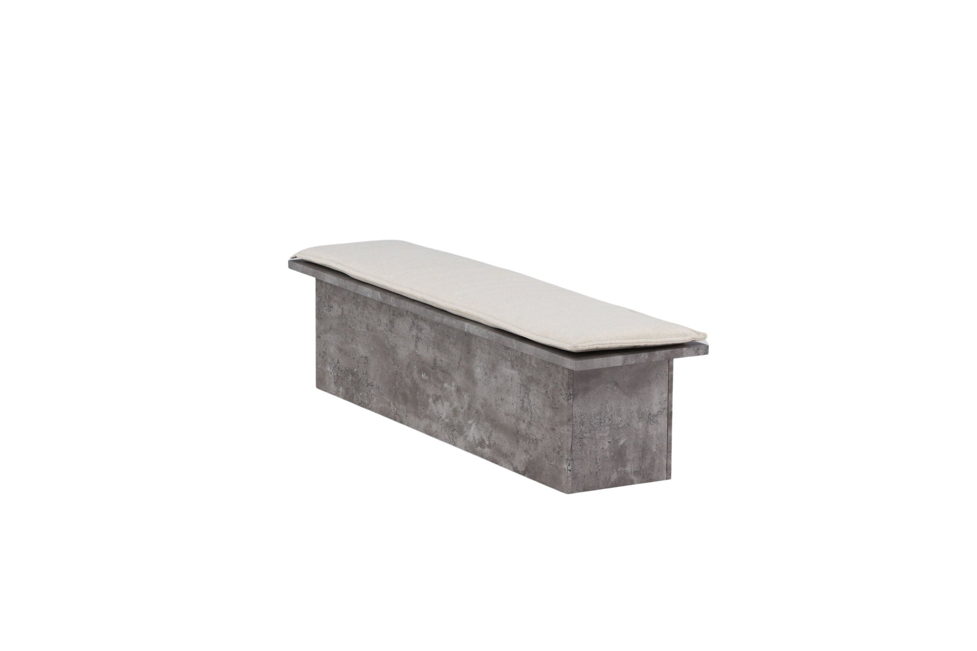 Venture Home Kellogg bænk - Grey / Off White Linen