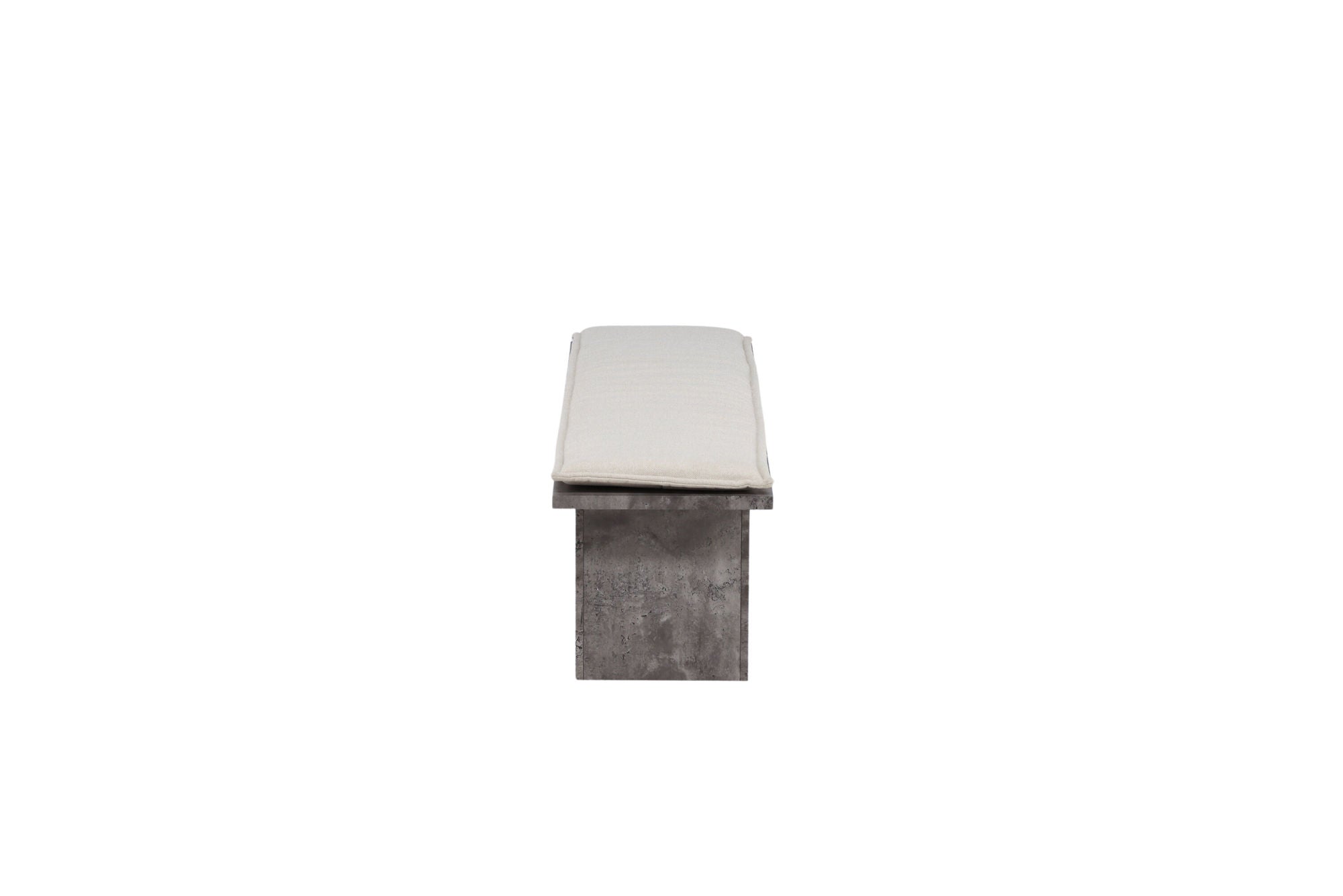 Venture Home Kellogg bænk - Grey / Off White Linen