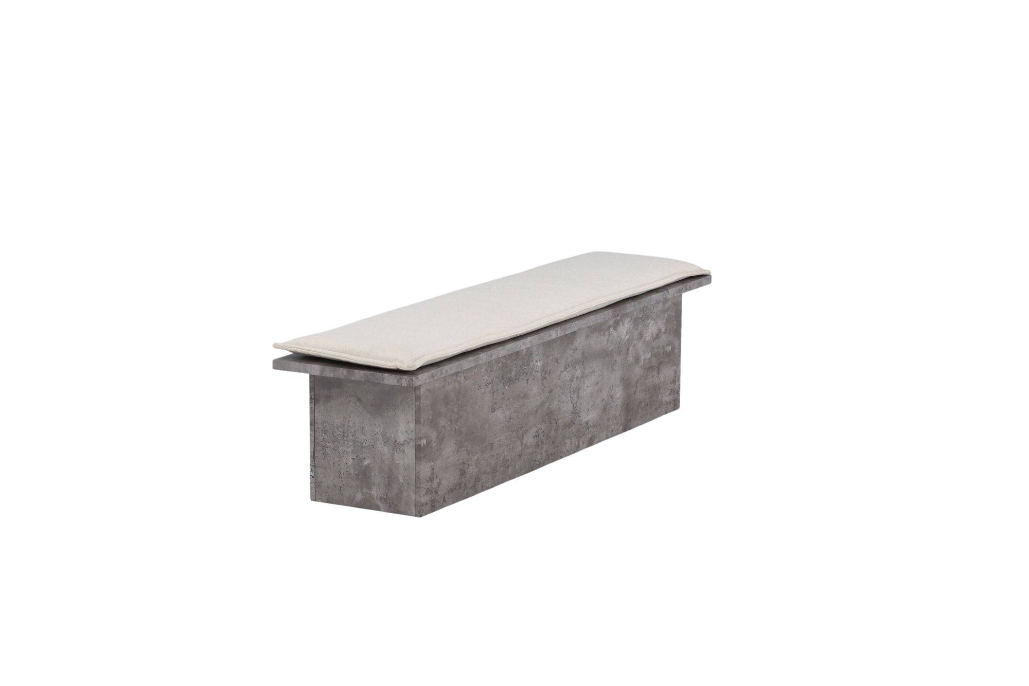 Venture Home Kellogg bænk - Grey / Off White Linen