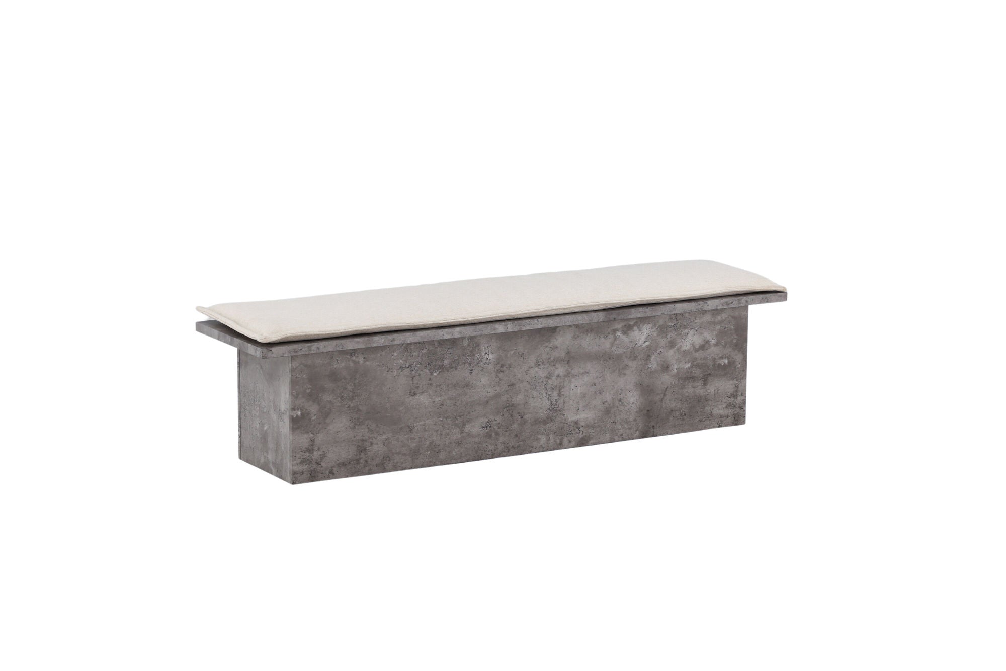 Venture Home Kellogg bænk - Grey / Off White Linen