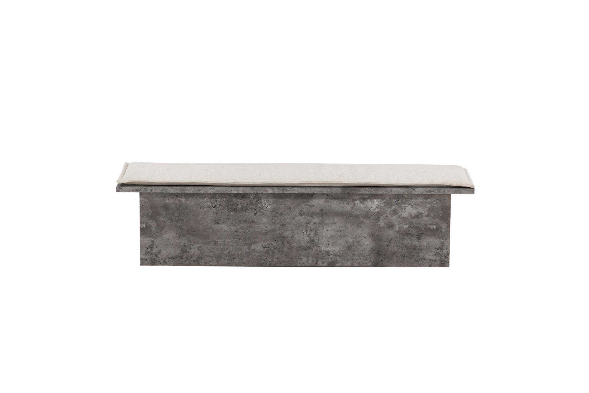 Venture Home Kellogg bænk - Grey / Off White Linen