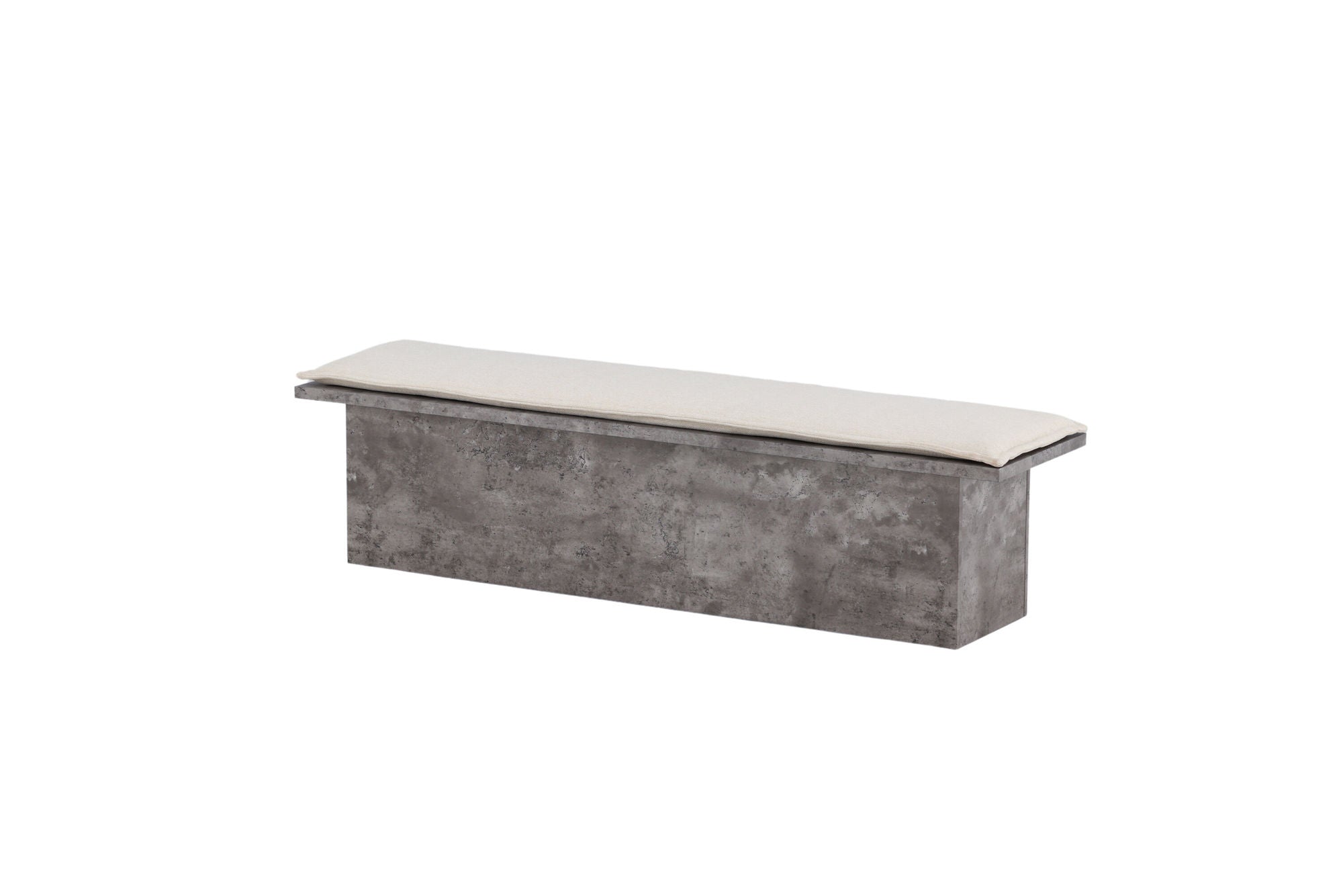 Venture Home Kellogg bænk - Grey / Off White Linen