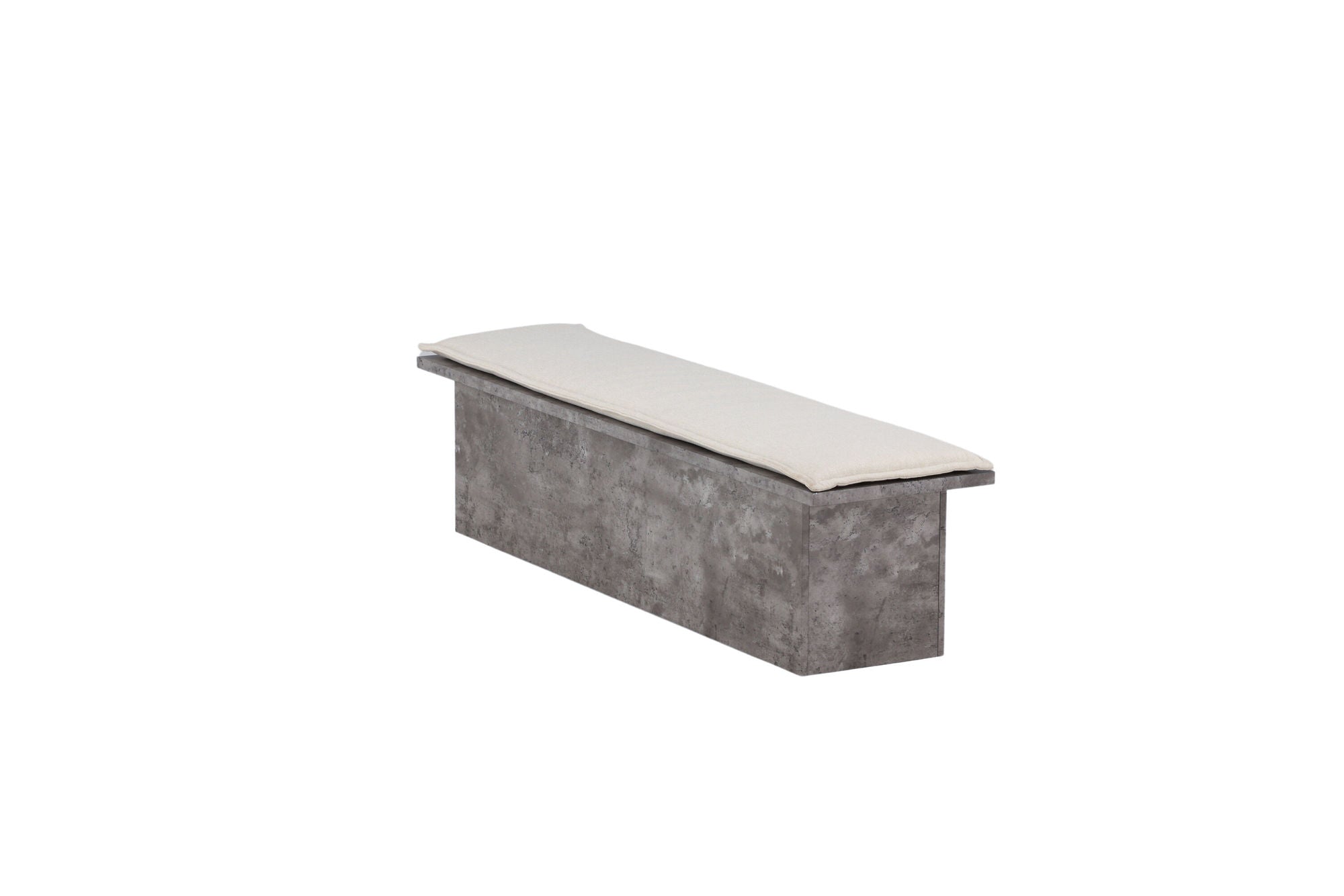 Venture Home Kellogg bænk - Grey / Off White Linen